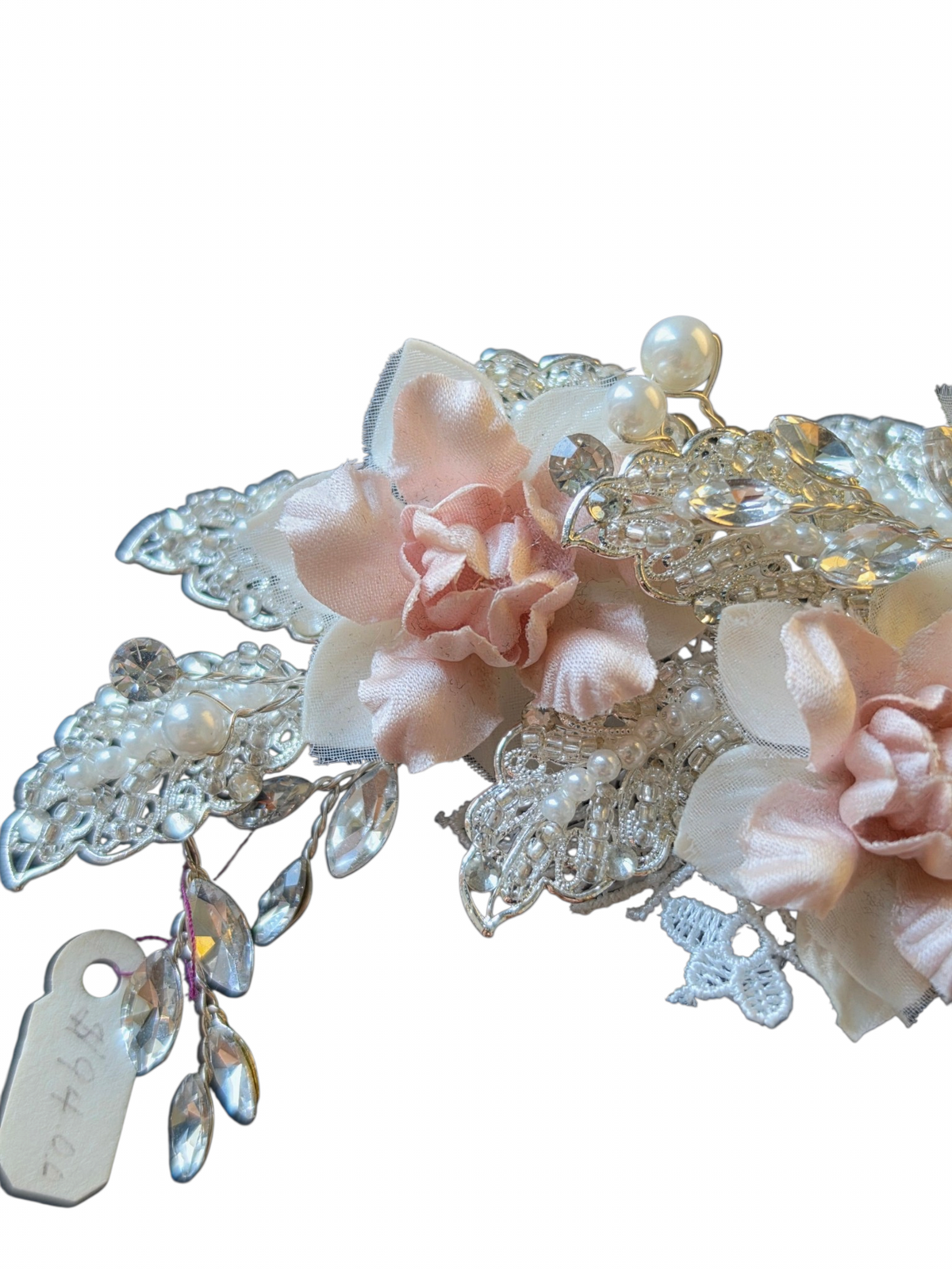 Blush Floral Alligator Hair Clip
