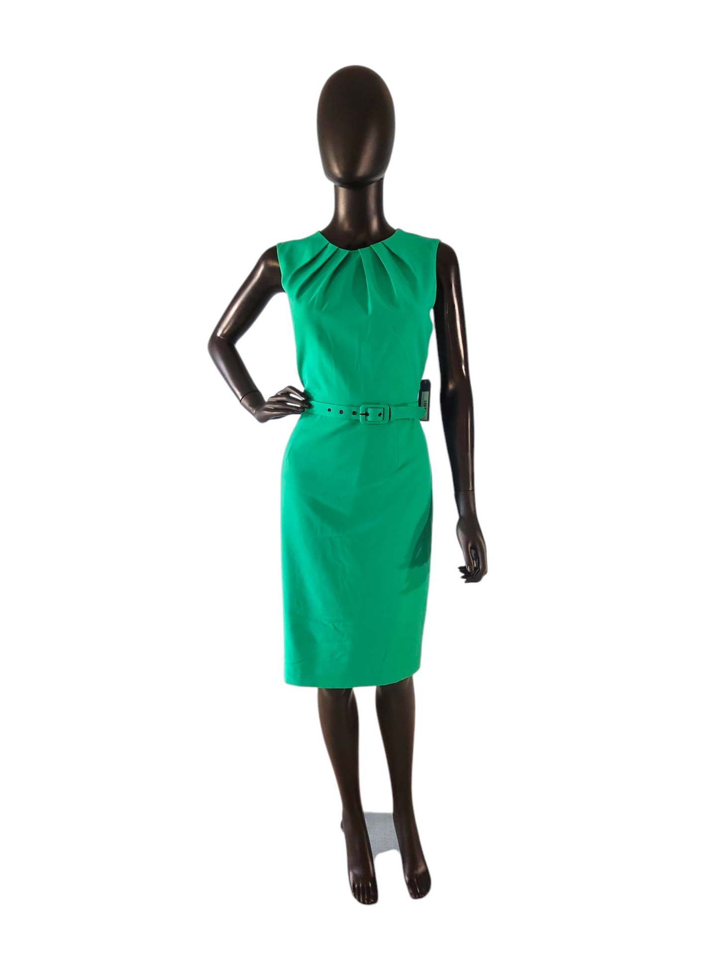 Kelly Green Belted Shift Dress - Nine West