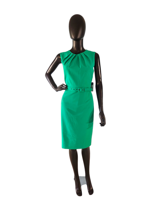 Kelly Green Belted Shift Dress - Nine West