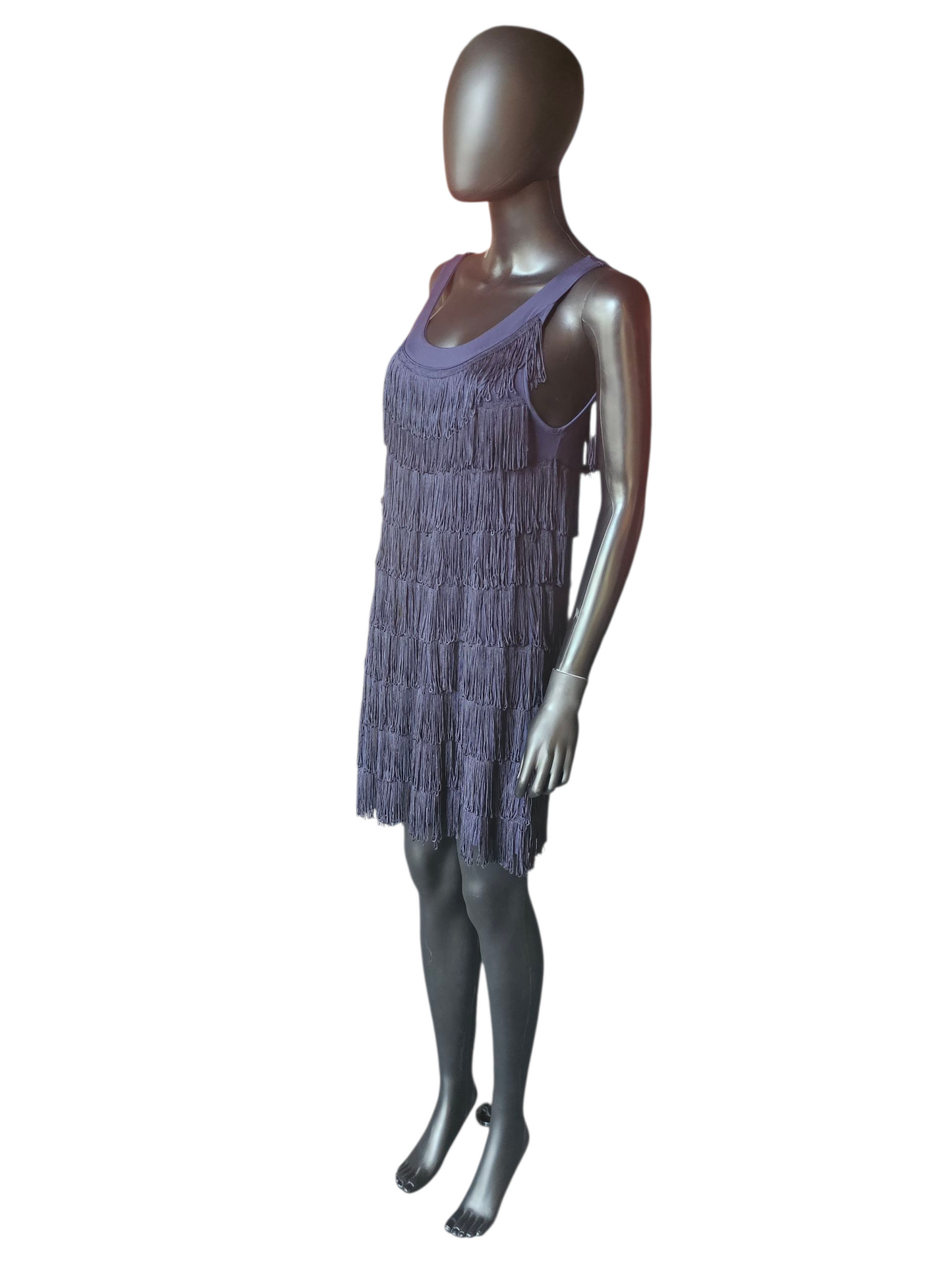 Navy Fringe Coctail Dress - H&M