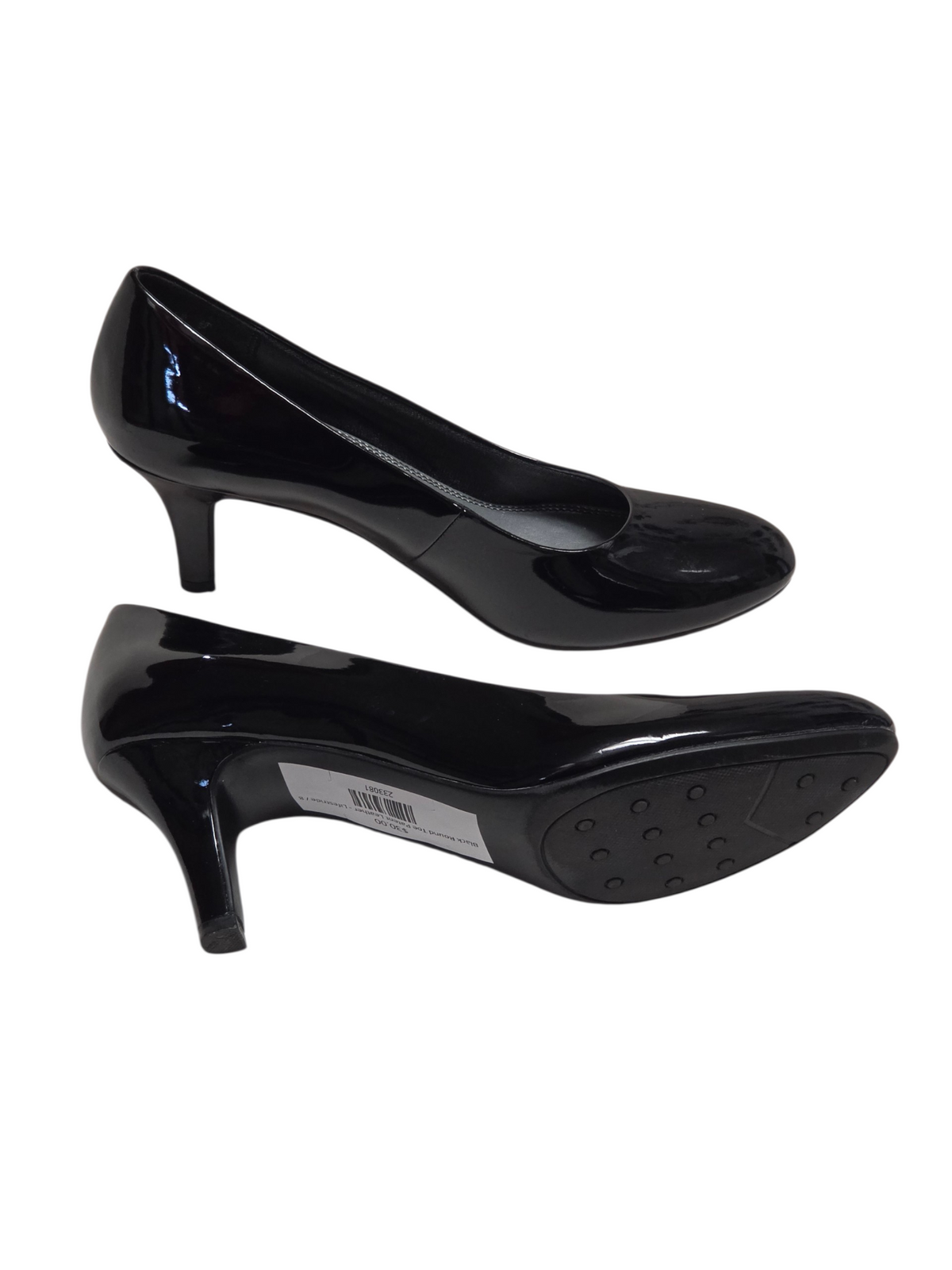 Black Round Toe Patent Leather Pump Shoe - Lifestride