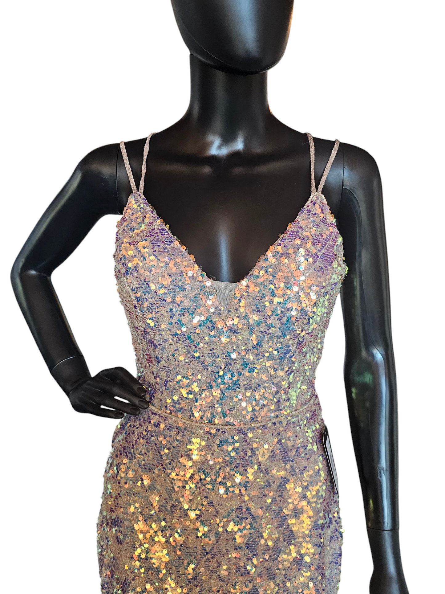 Iridescent Sequin Fitted Prom/Party Dress - Windsor