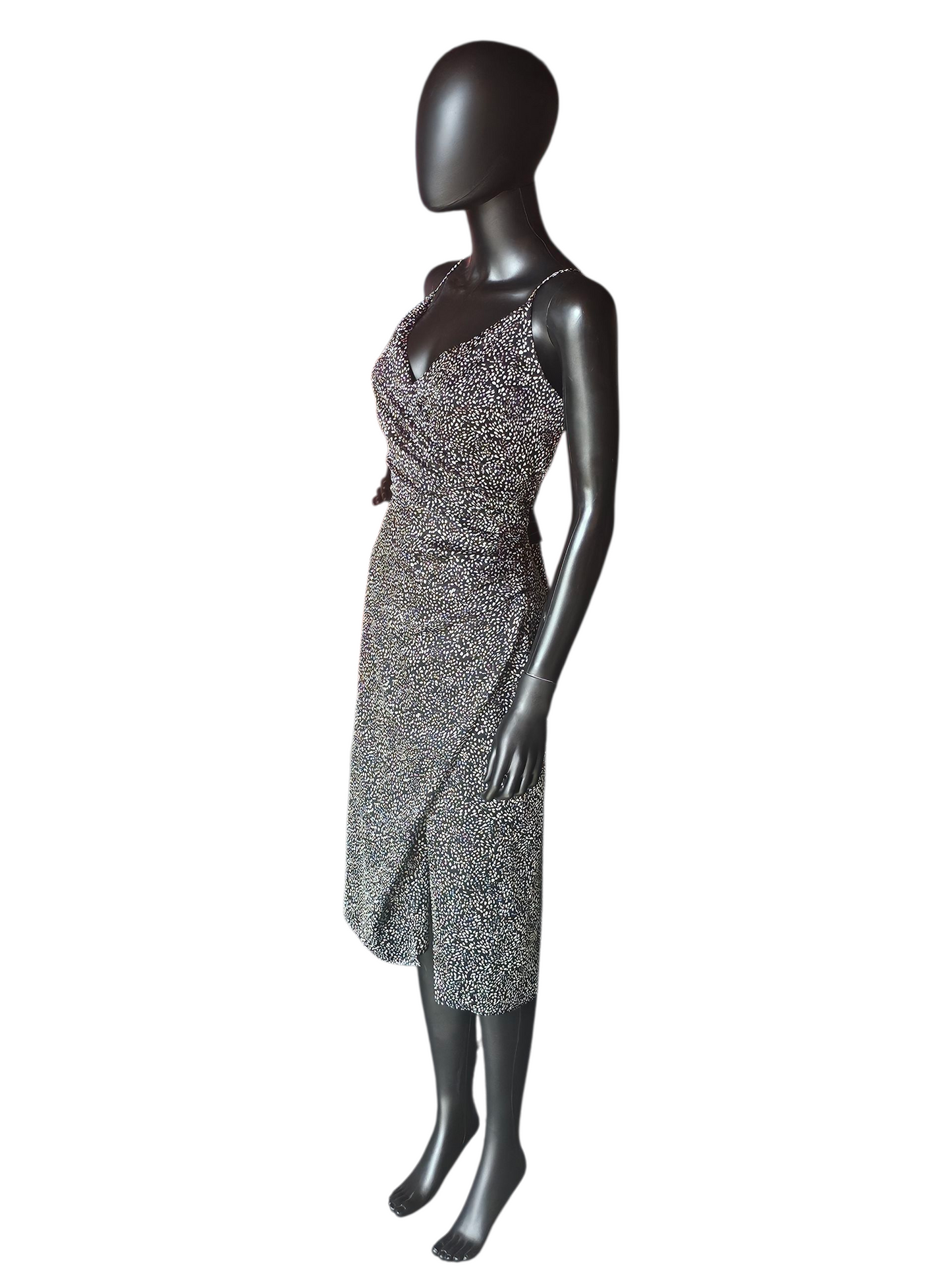 Black/White Dot Sheath Dress - Abercrombie & Fitch