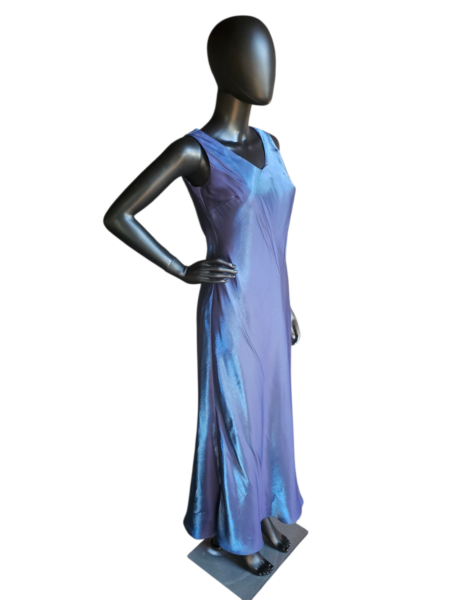 Iridescent Blue Sheath Formal Dress W/Jacket - Alex Evening - Petite