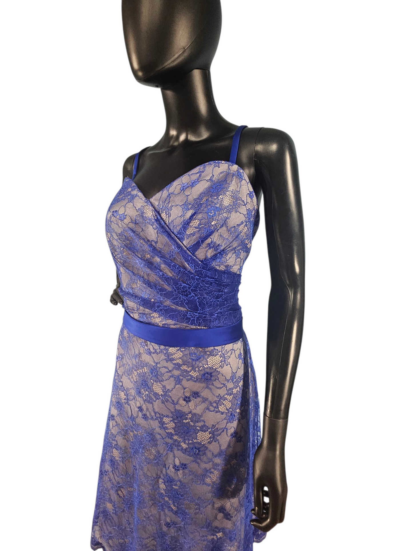 Cobalt Lace A-Line Cocktail/Party Dress - Da Vinci