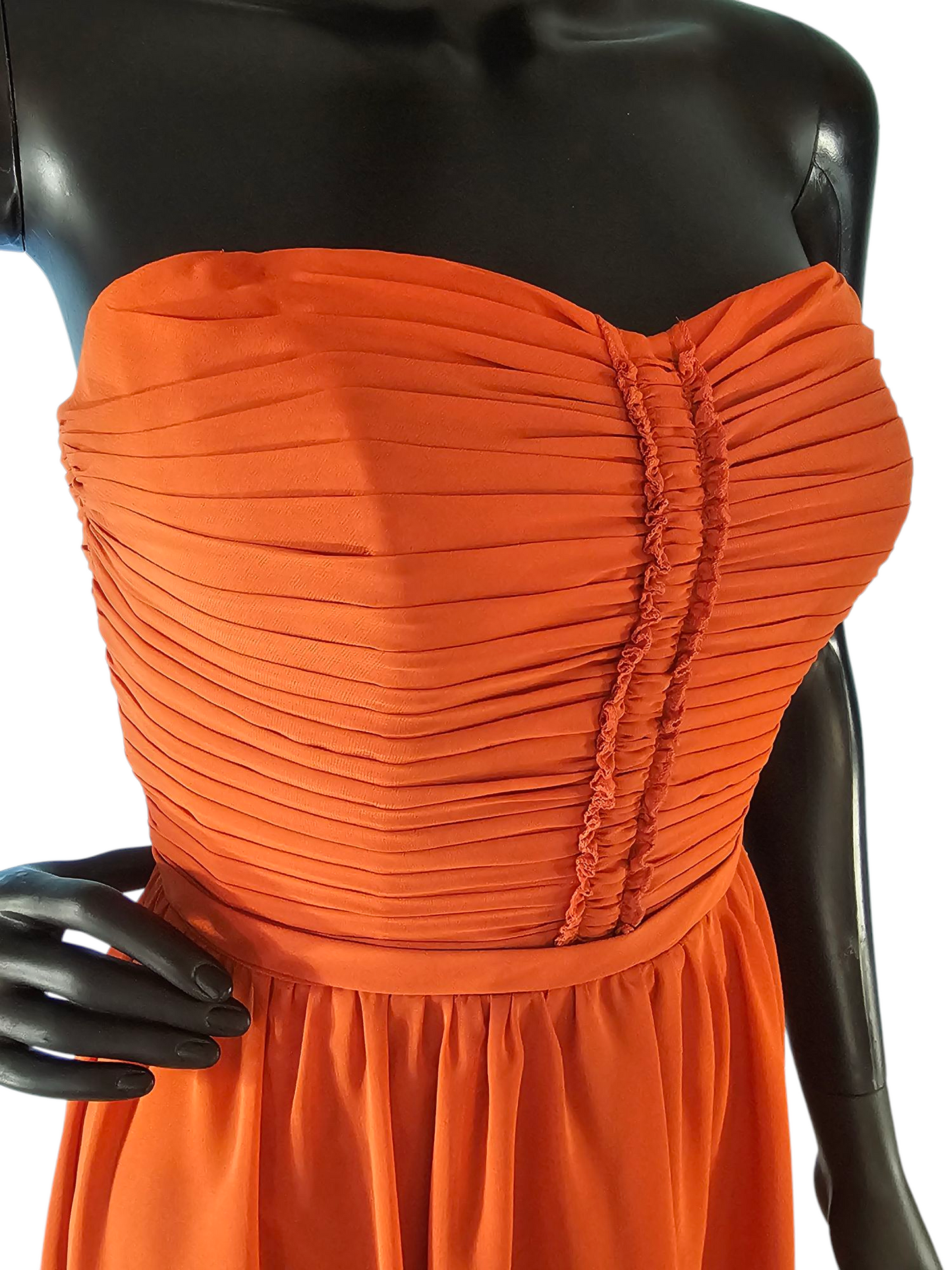 Burnt Orange Chiffon Short Cocktail Dress - Alfred Angelo