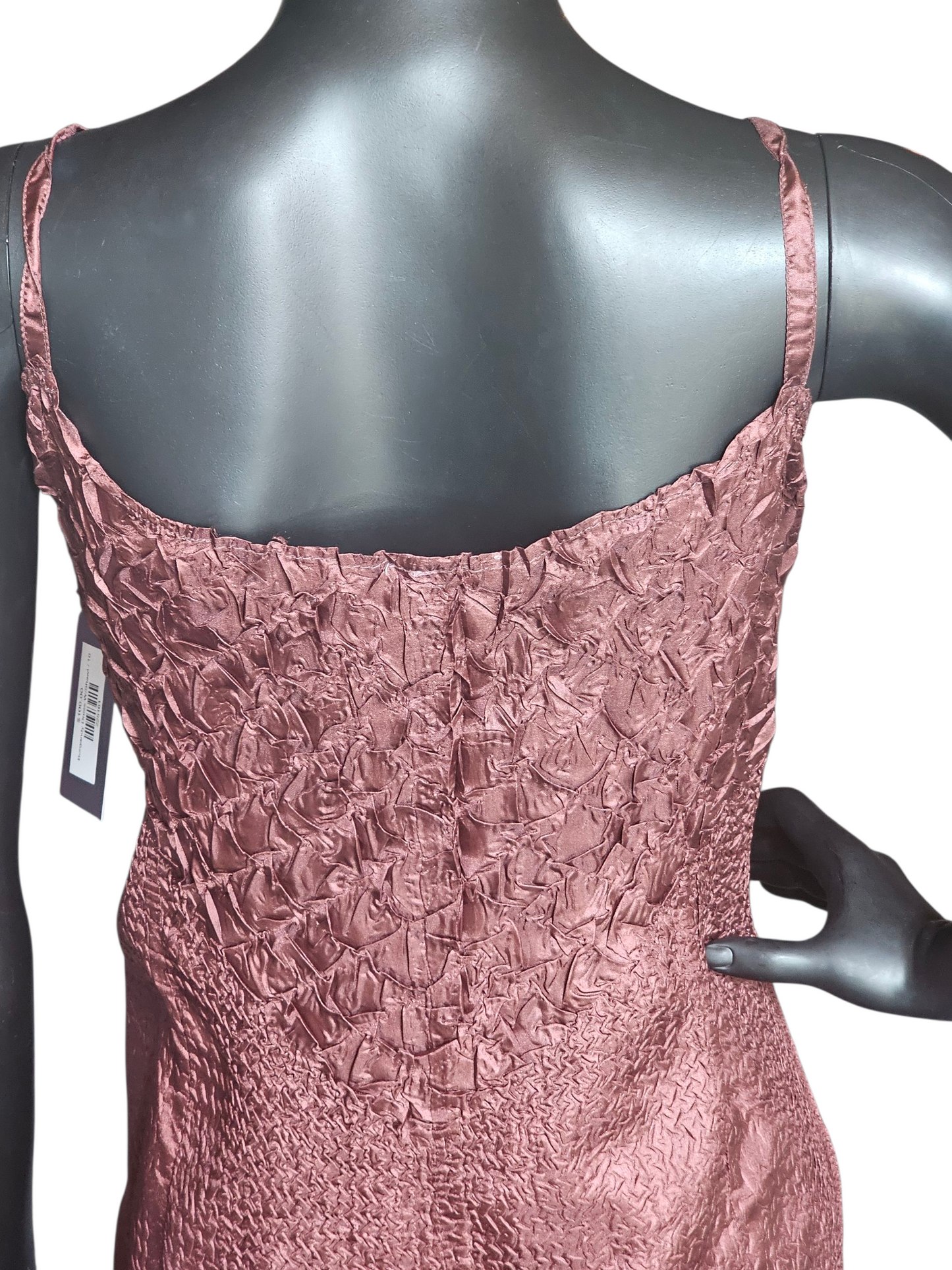 Crushed Silk Burgandy Formal Dress W/Shawl