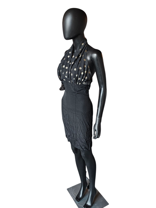 Vintage Polkadot Halter Cocktail Dress