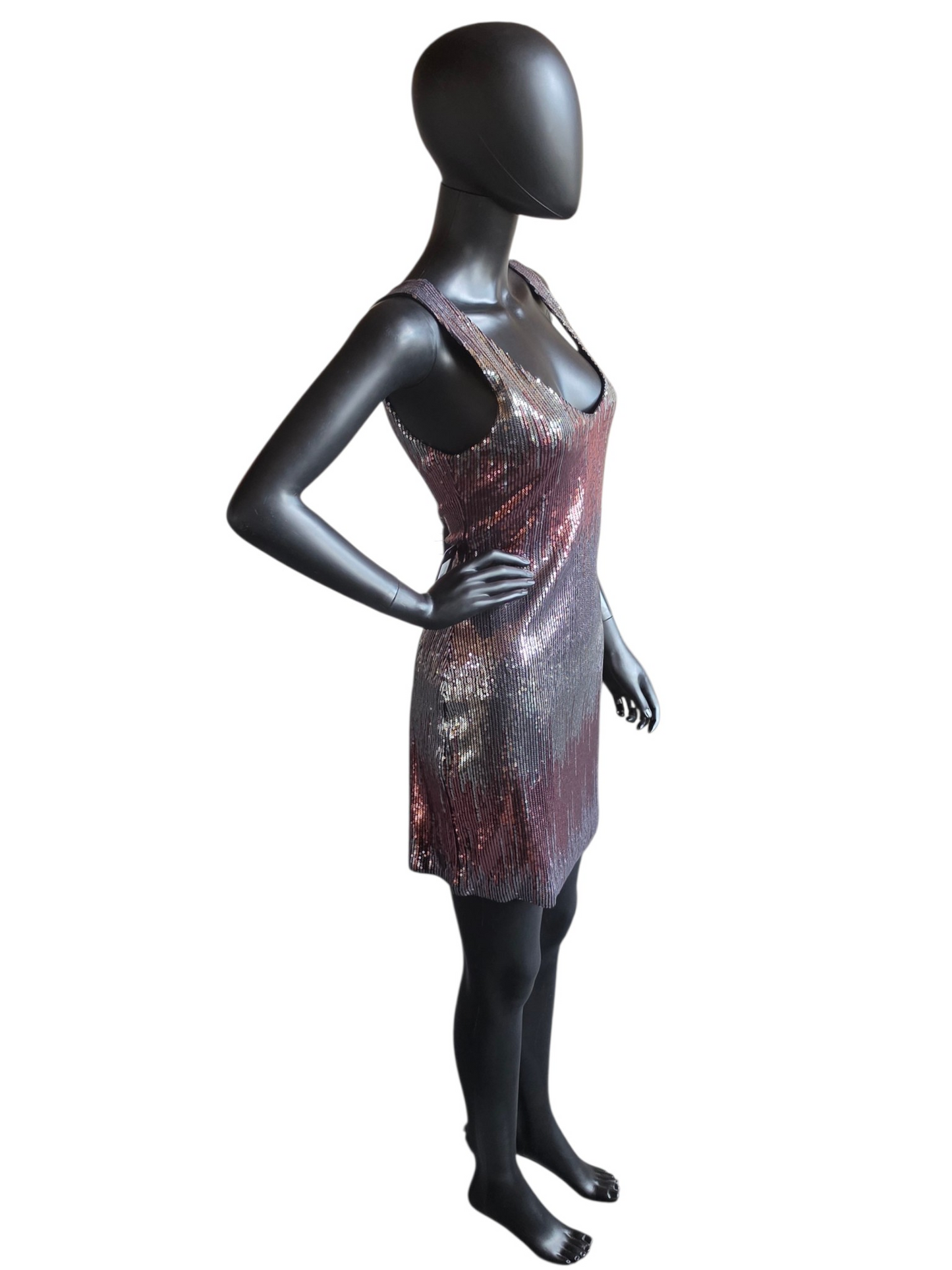 Silver Sequin Ombre Dress