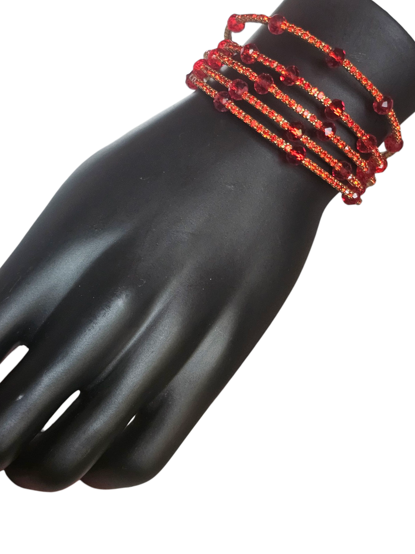 Red/Gold Crystal Cuff