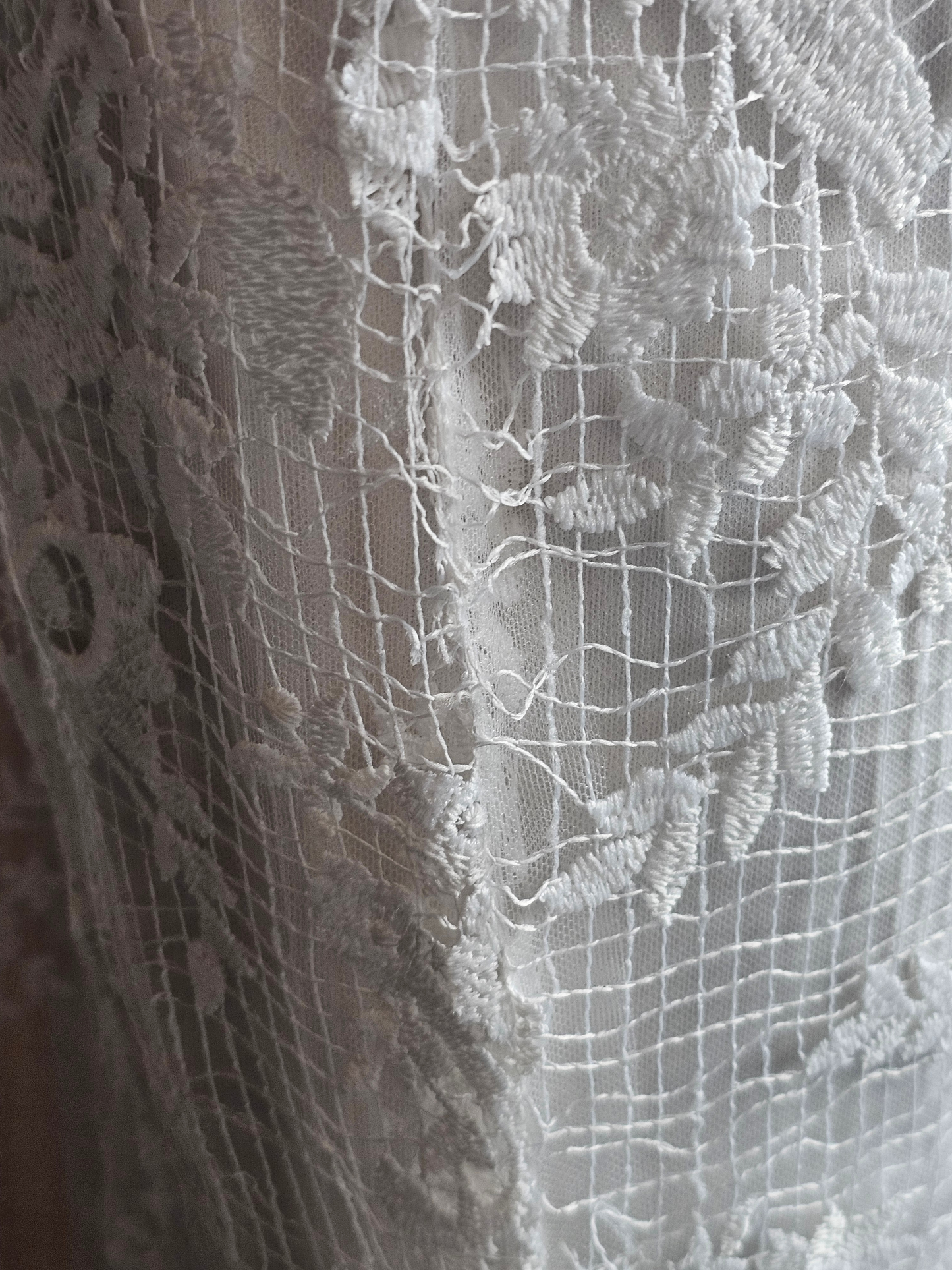 Ivory Open Weave Lace Cap Sleeve Open Open Back Wedding Gown - Beloved