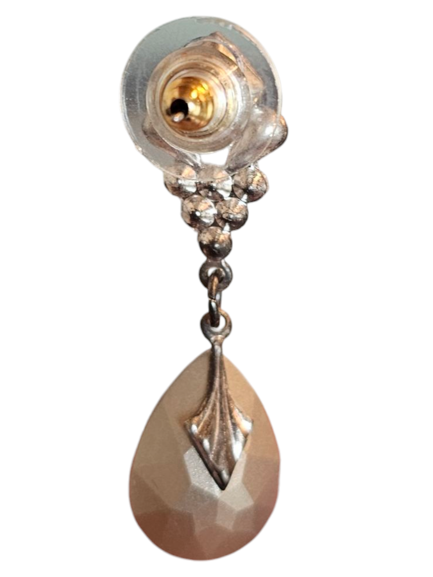 Large Pink Teardrop Earring