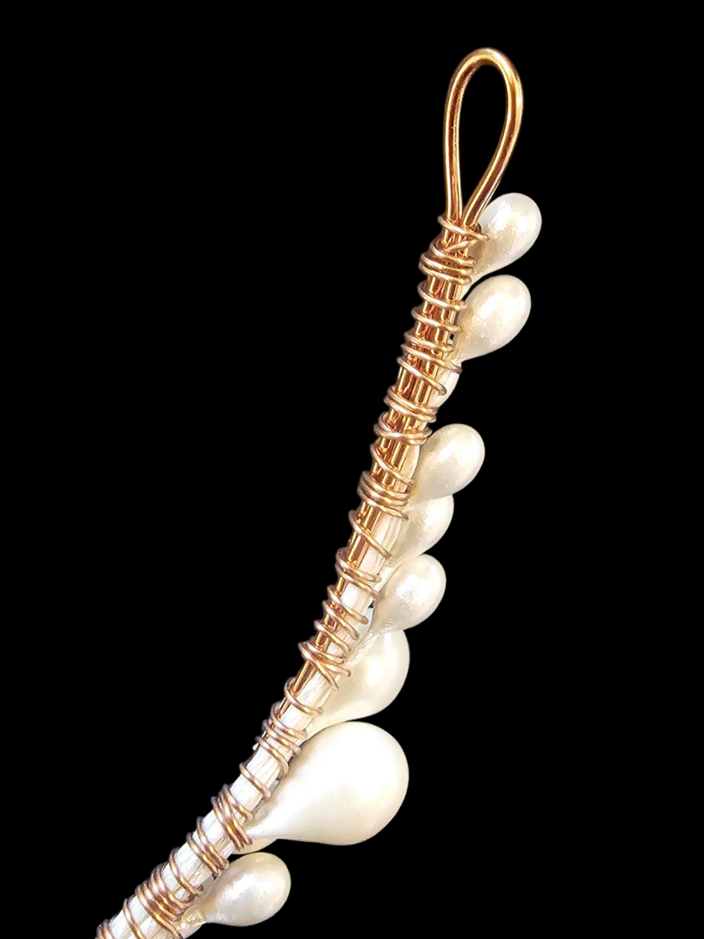 Twisted Wire Floral Ivory/Taupe Headpiece - Marionat