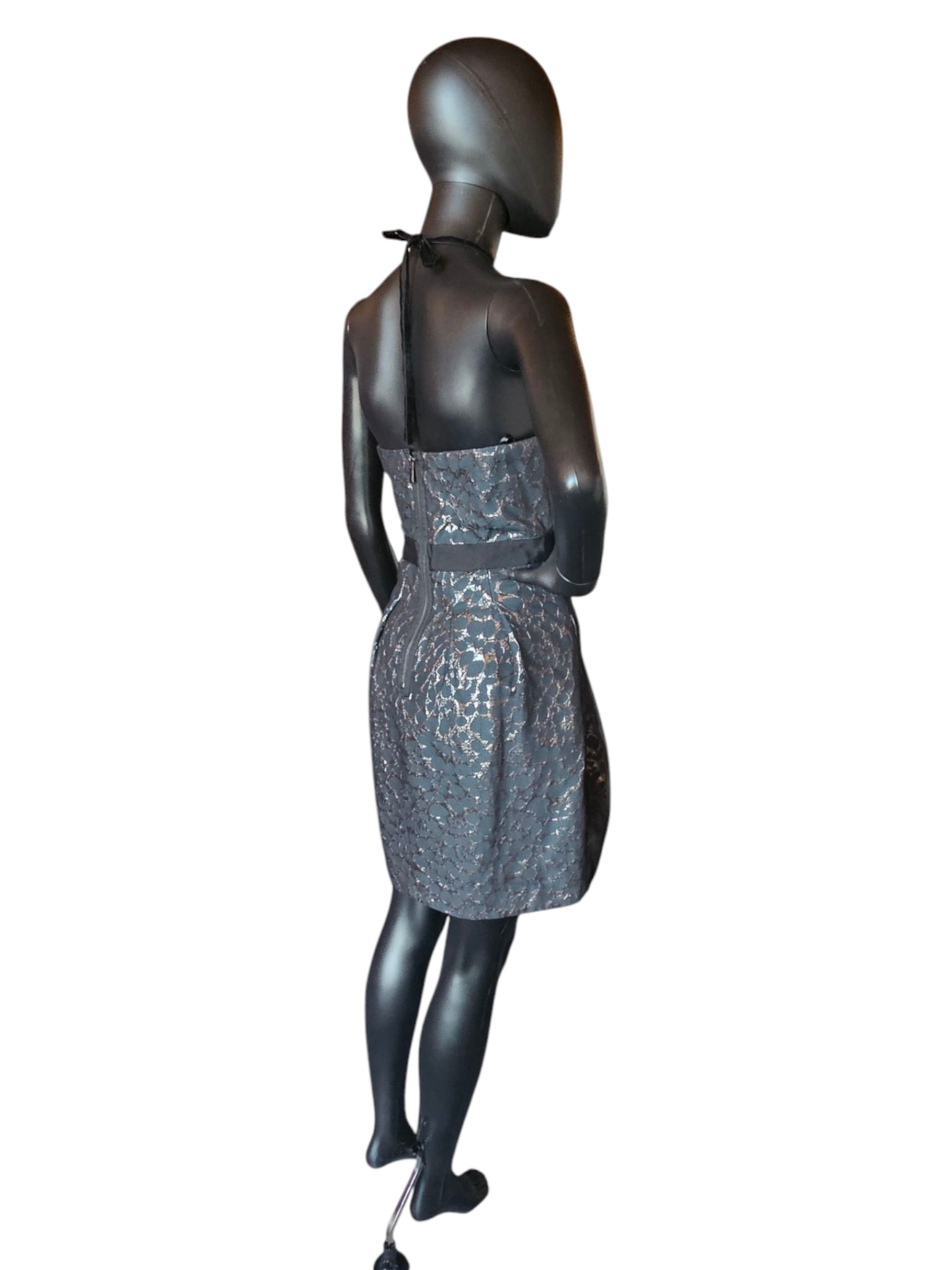 Black/Silver Jaquard Cocktail Dress - BCBG Max