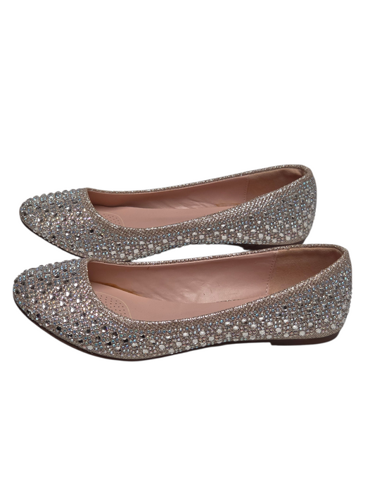 Gold Rhinestone Ballet Slipper Shoes - Your Party