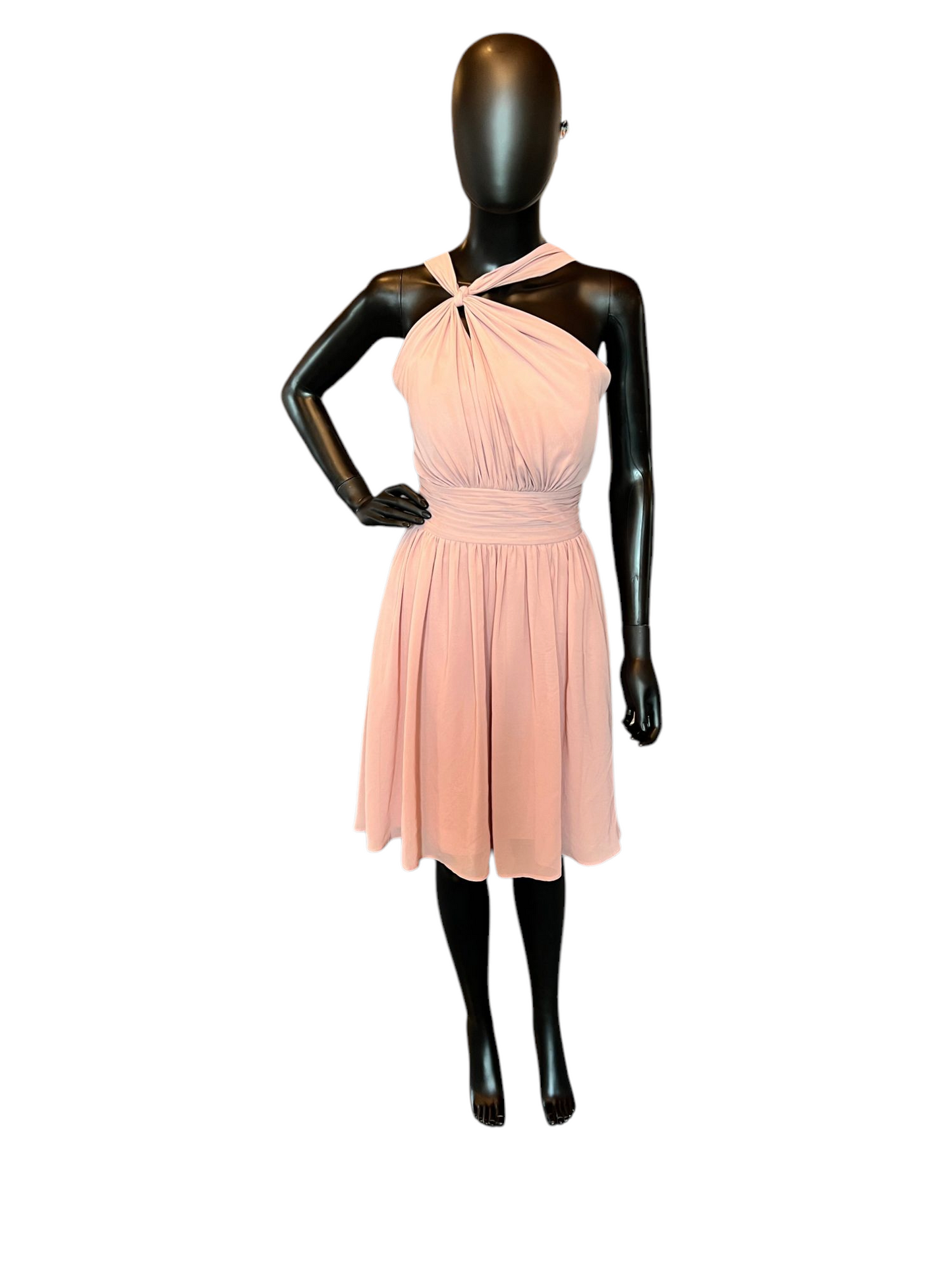 Rose Chiffon Halter Short Dress (new)
