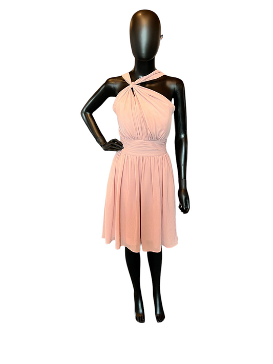 Rose Chiffon Halter Short Dress (new)