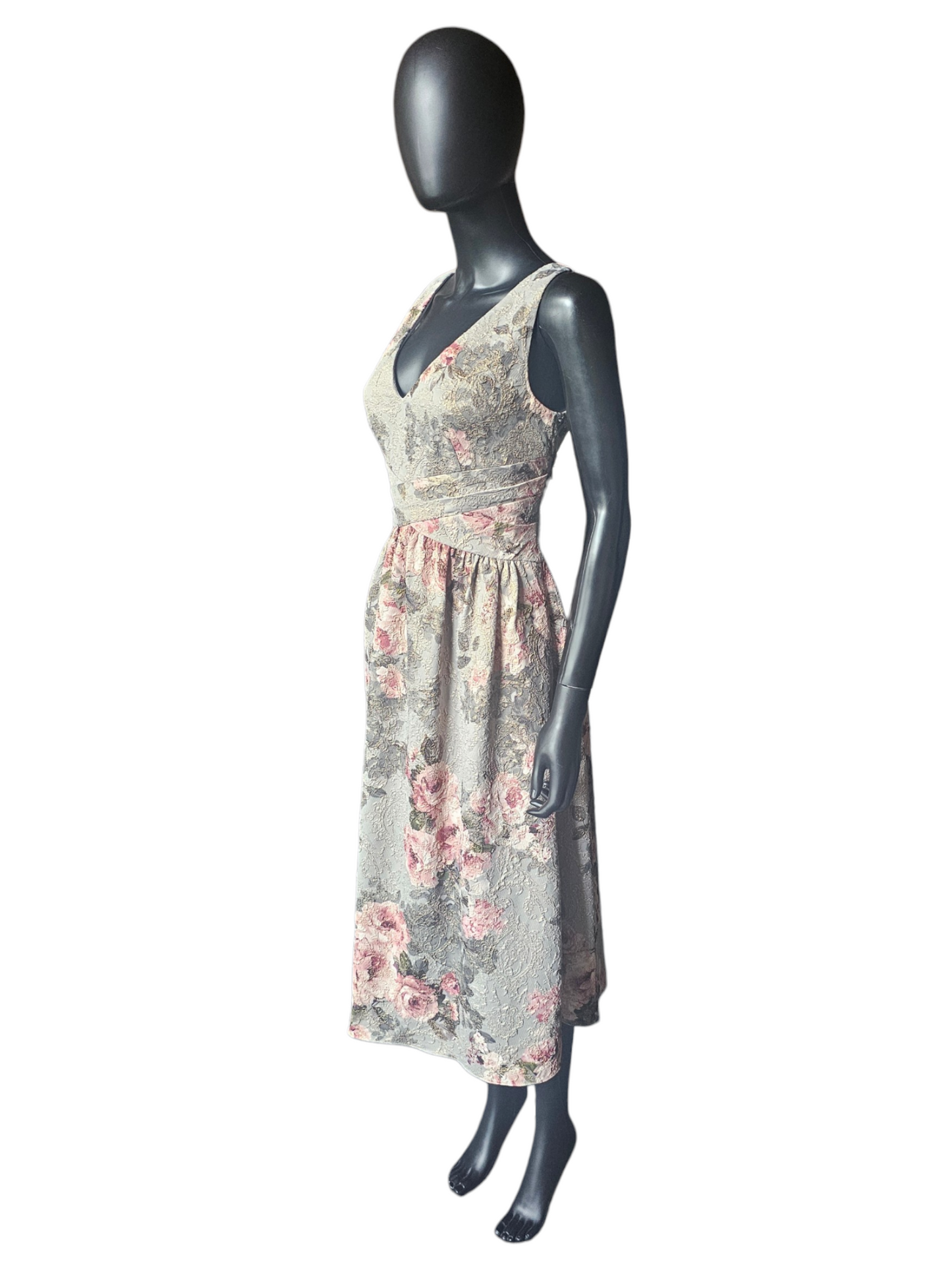 Floral Matelasse V-Neck Party - Adrianna Papell