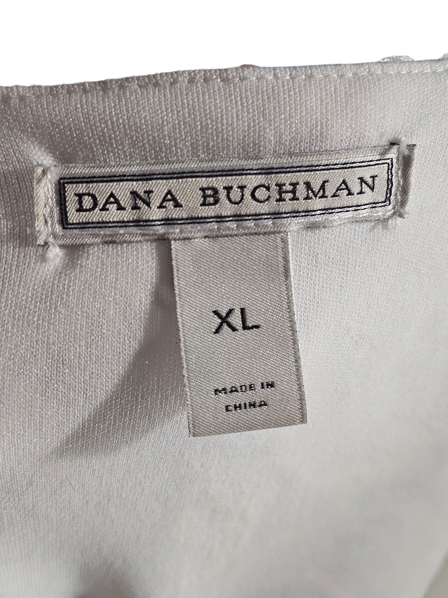 White Lace V-Neck Flutter Sleeve - Dana Buchman