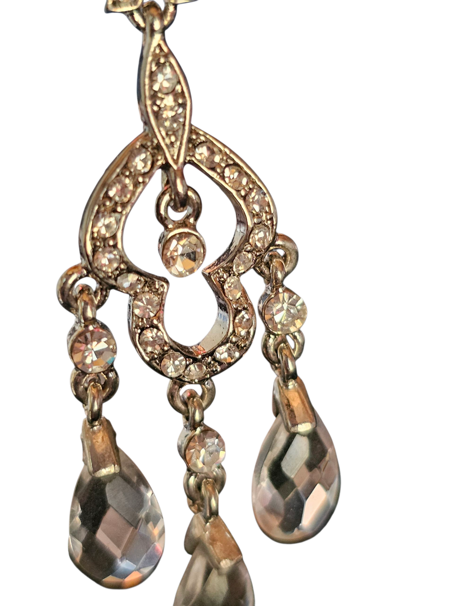 Silver Crystal Chandalier Earring