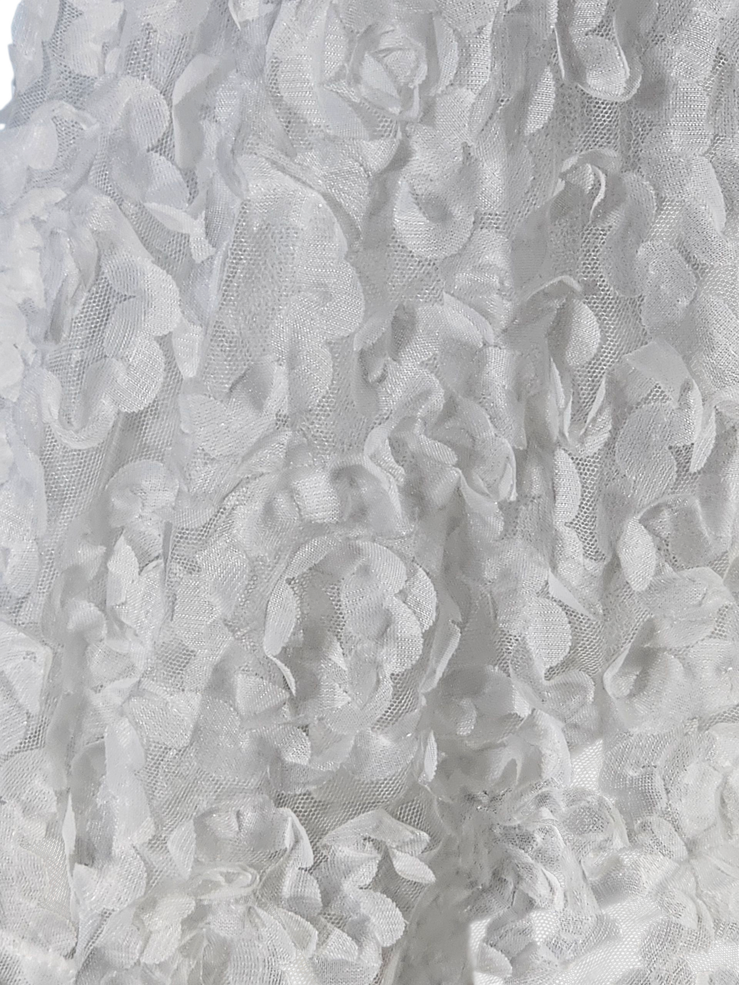 Short White Satin Halter Organza Flower Party Dress - NWT - Fashion Nova