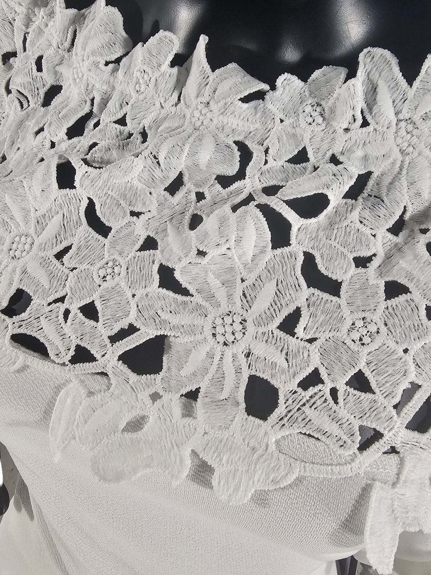 Angela Fashion White Stretch Crepe Dress