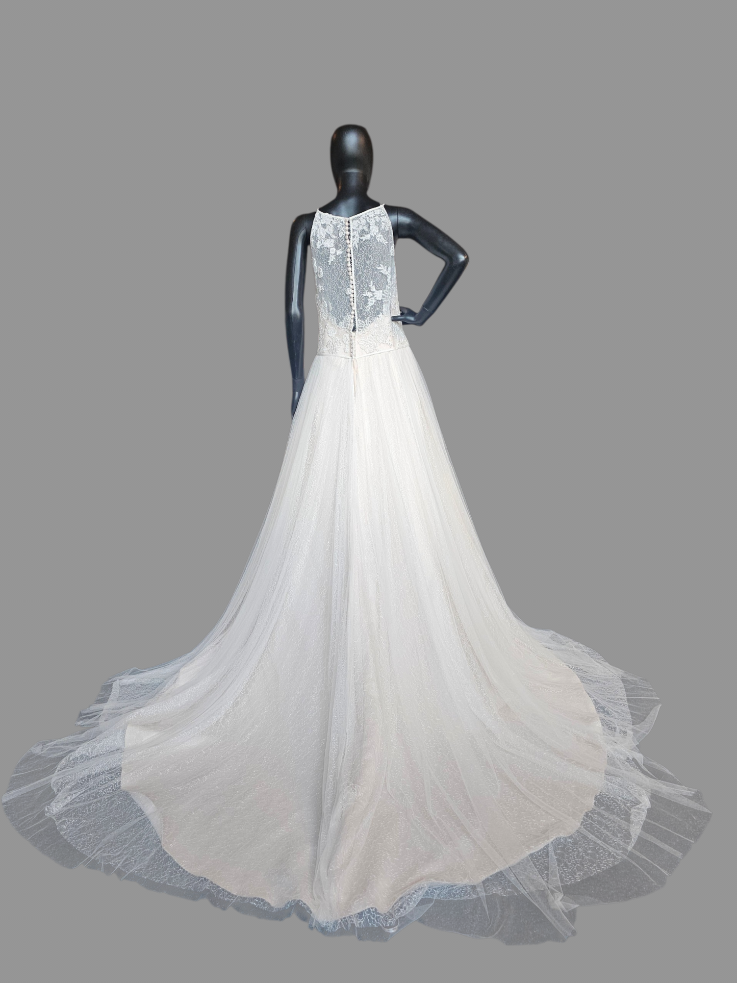 Blush Lace Racer Halter - Maggie Sottero