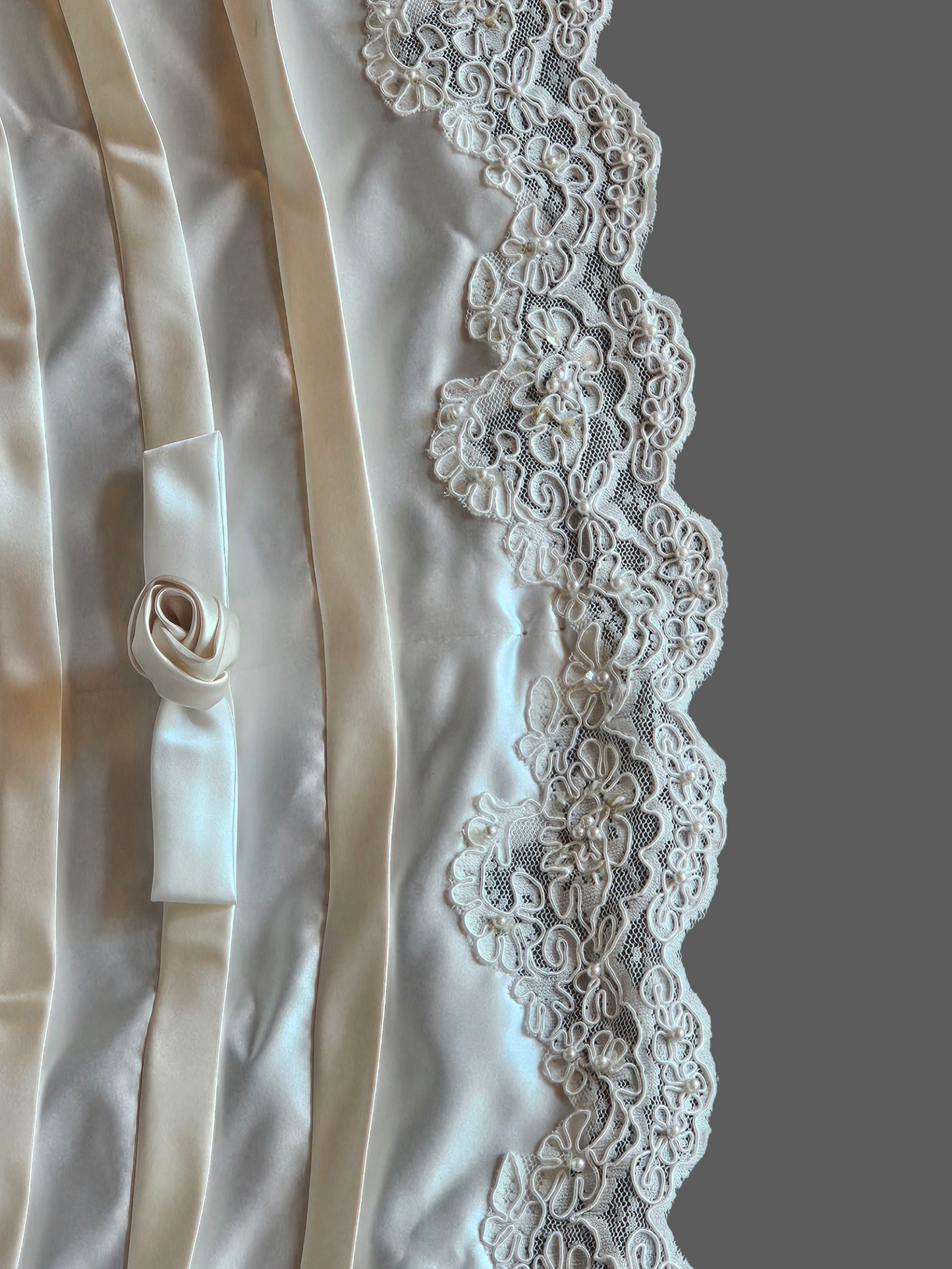 Vintage 2-Tone Square Neck Renaissance Waist Wedding Gown - Michelangelo