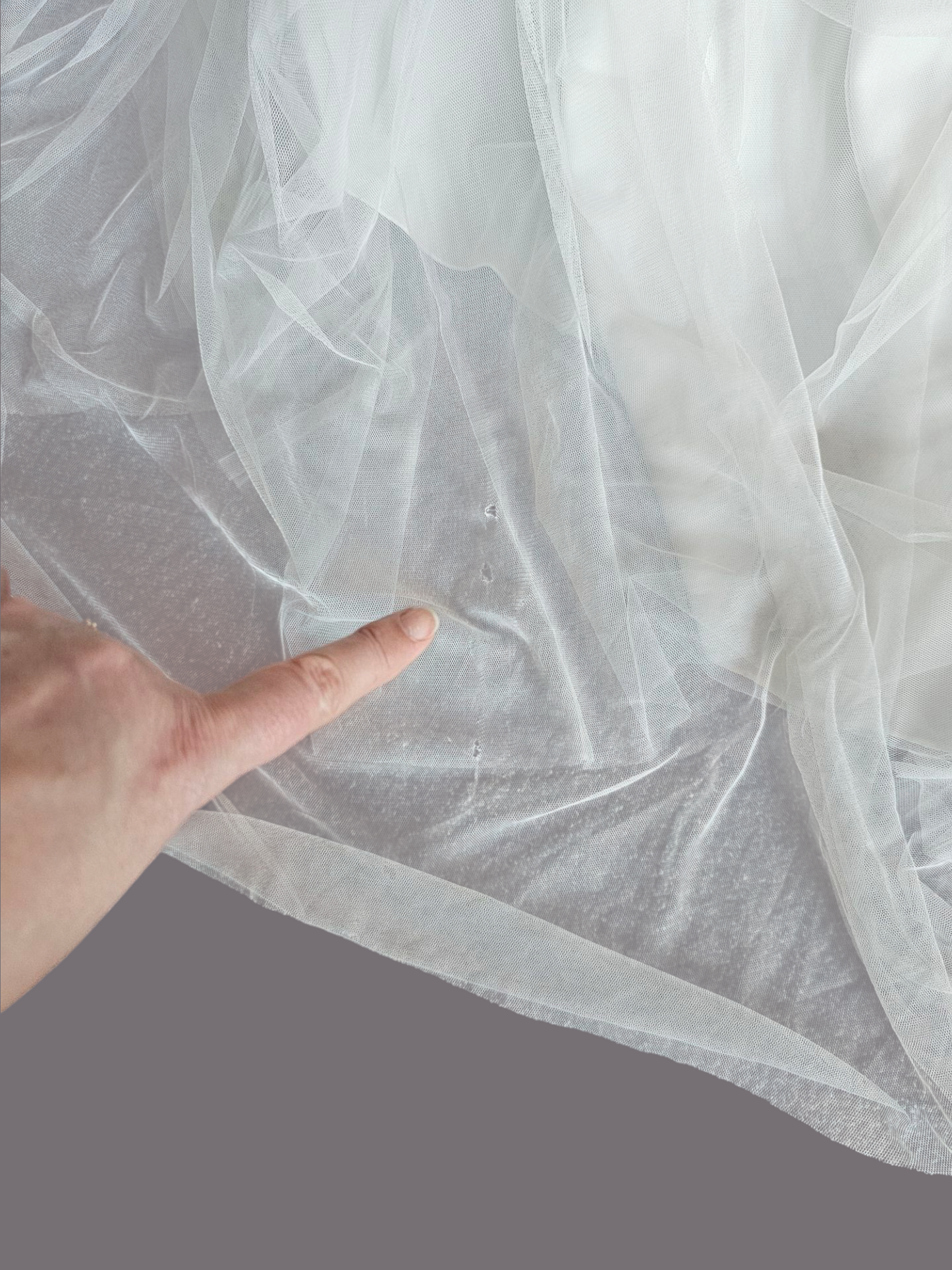 Ivory/Latte Floral Full Tulle Wedding Gown - Sincerity