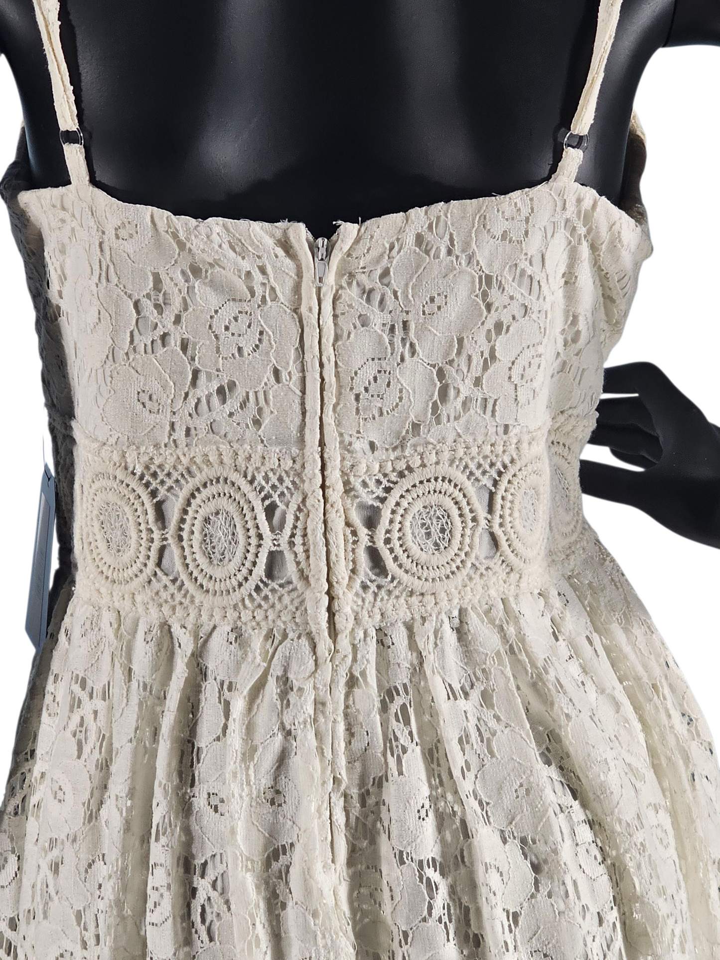 Ivory Lace Sweetheart Spaghetti Short