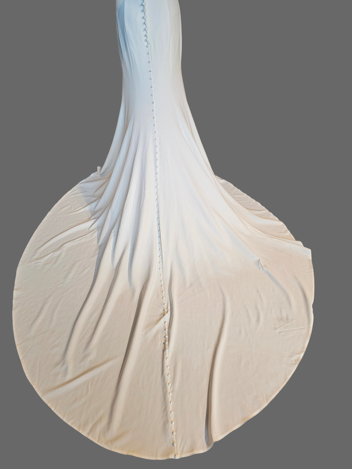 Simple Crepe Open Sides Fit/Flare Wedding Gown - Allure
