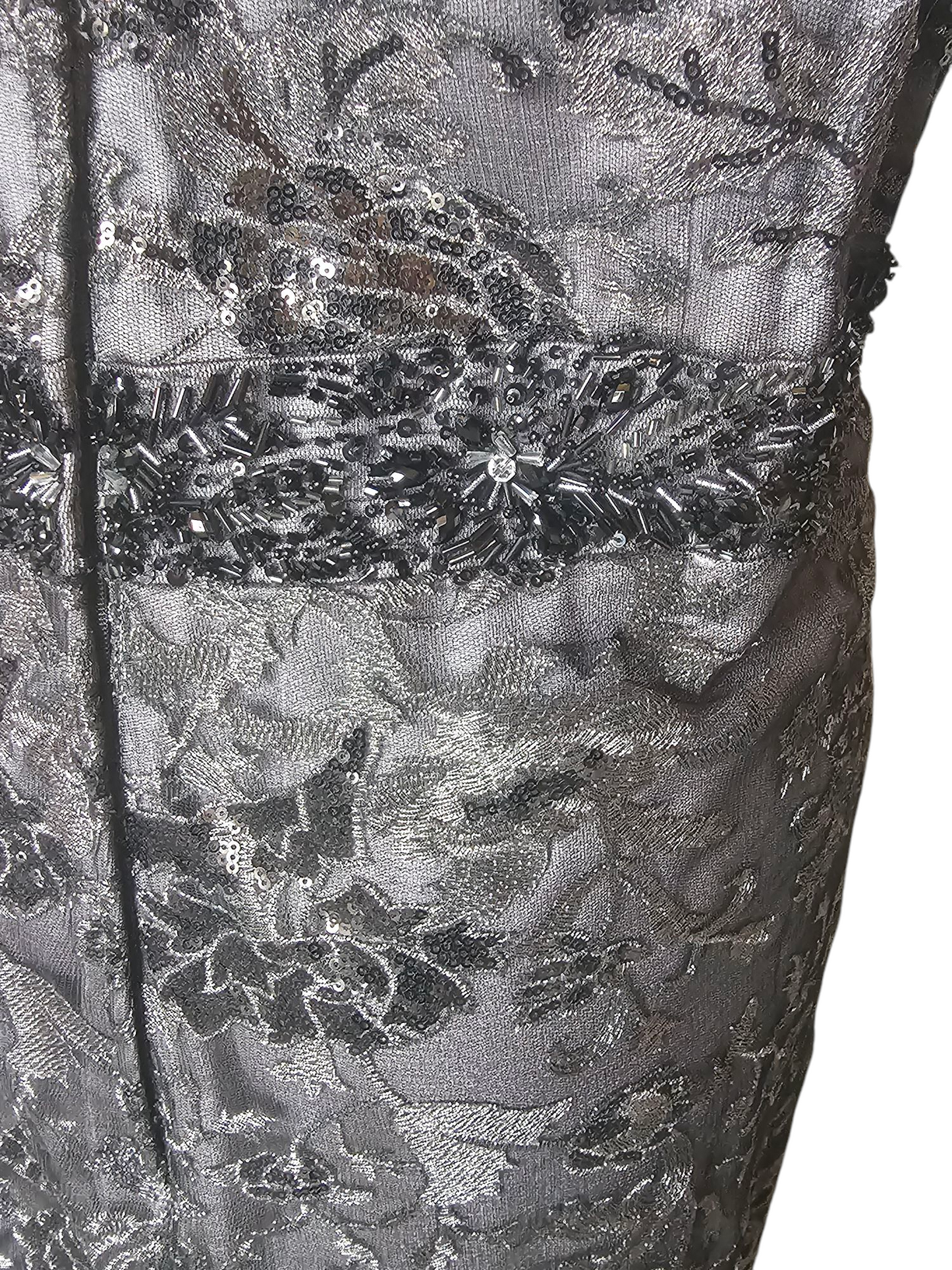 Black Floral Overlay Wide Sleeve Formal Dress - Montage