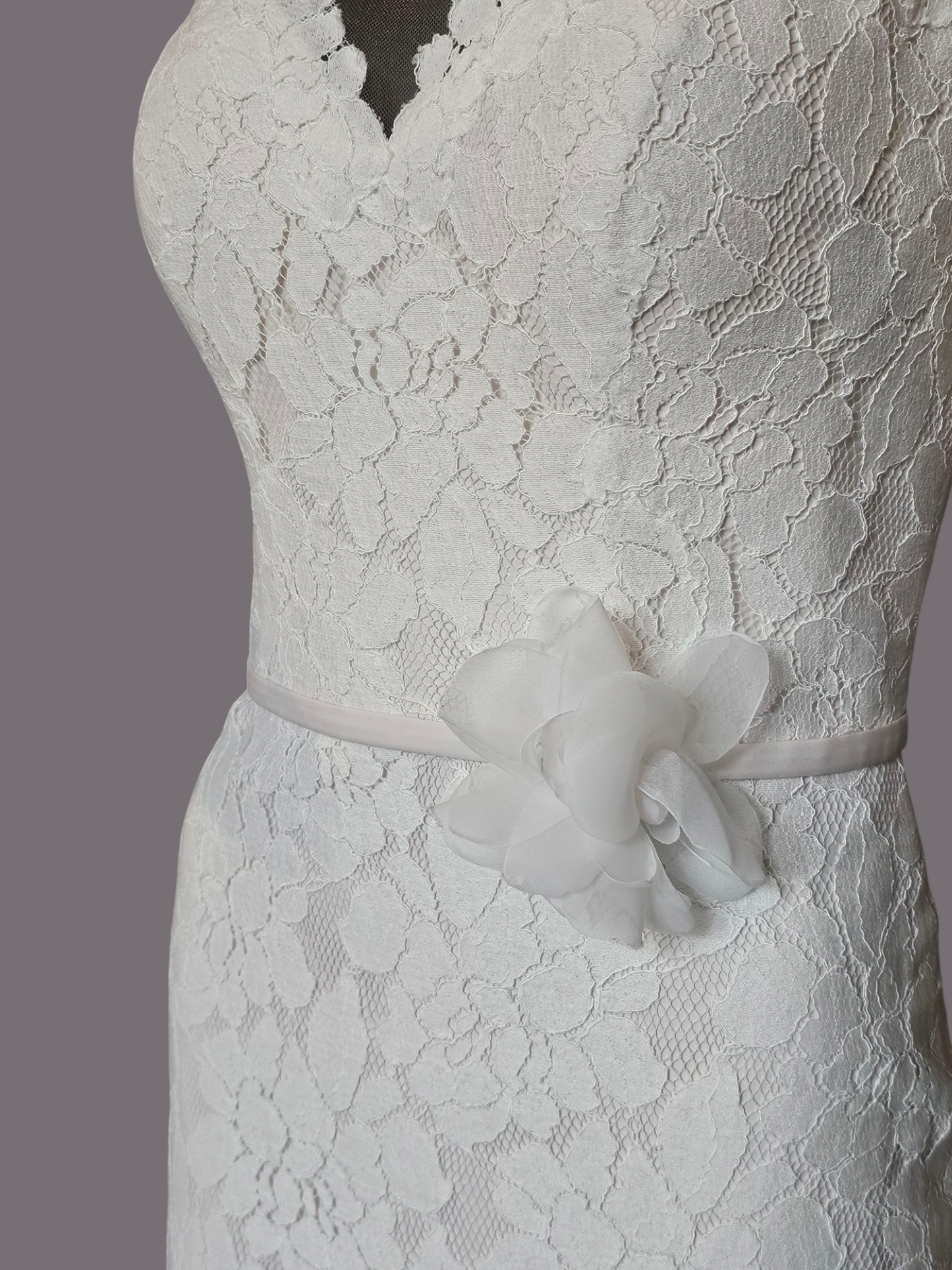 Lace Overlay Illusion Open Back Mikaella by Paloma Wedding Gown