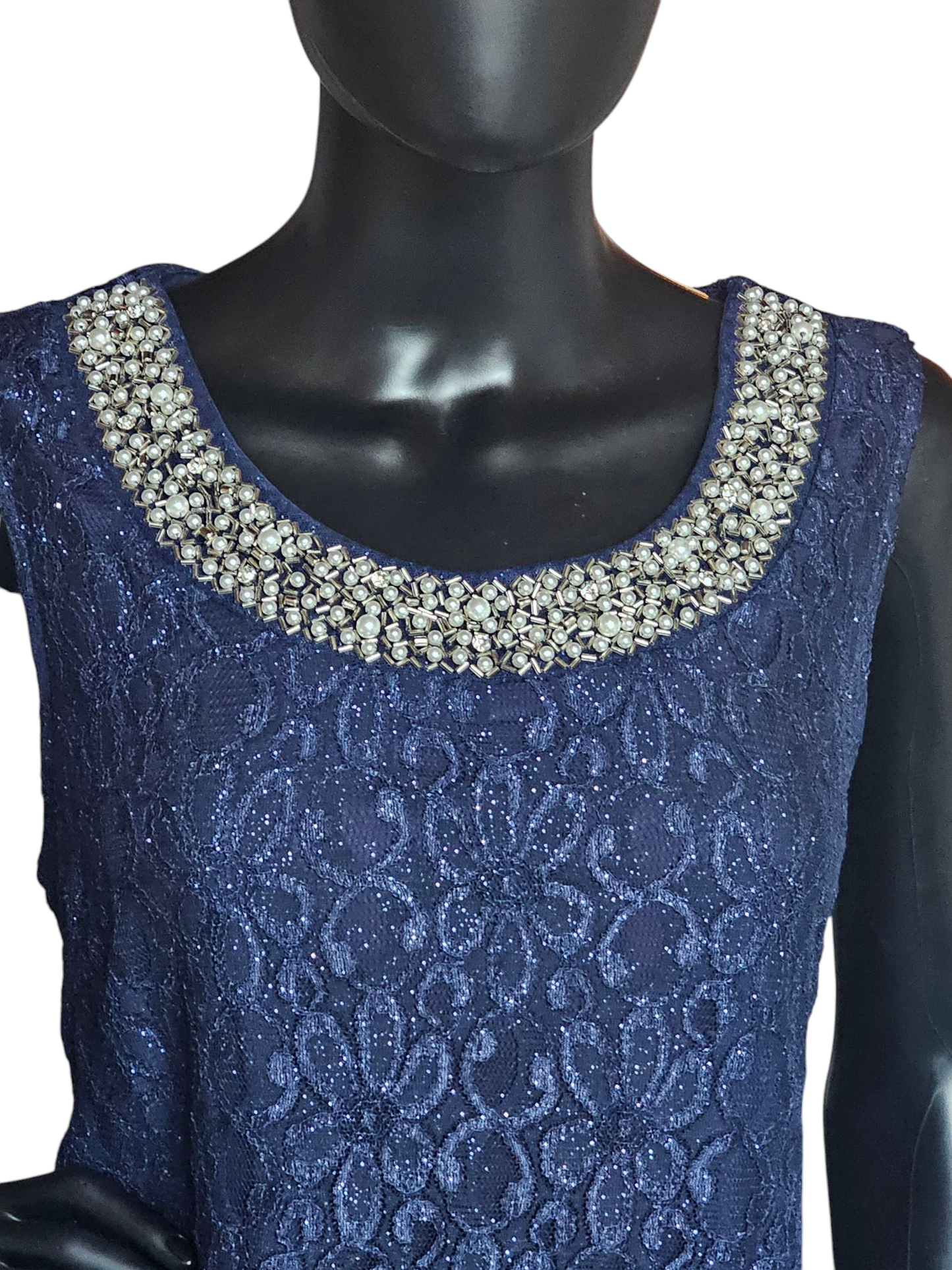 Navy Sparkle Lace Cocktail/Jacket