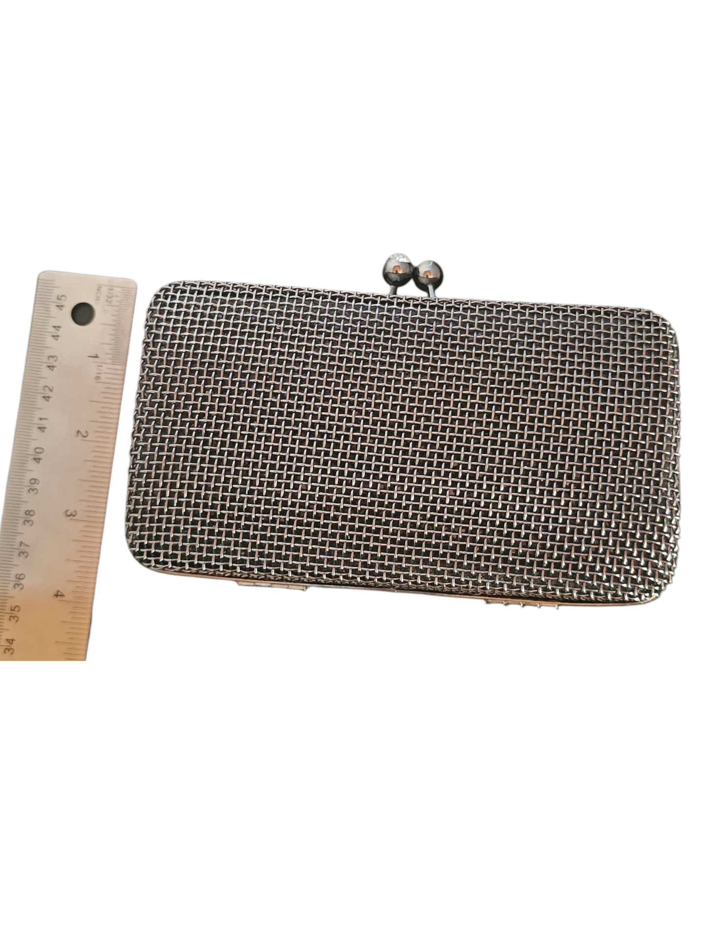Black Metal Mesh Clutch