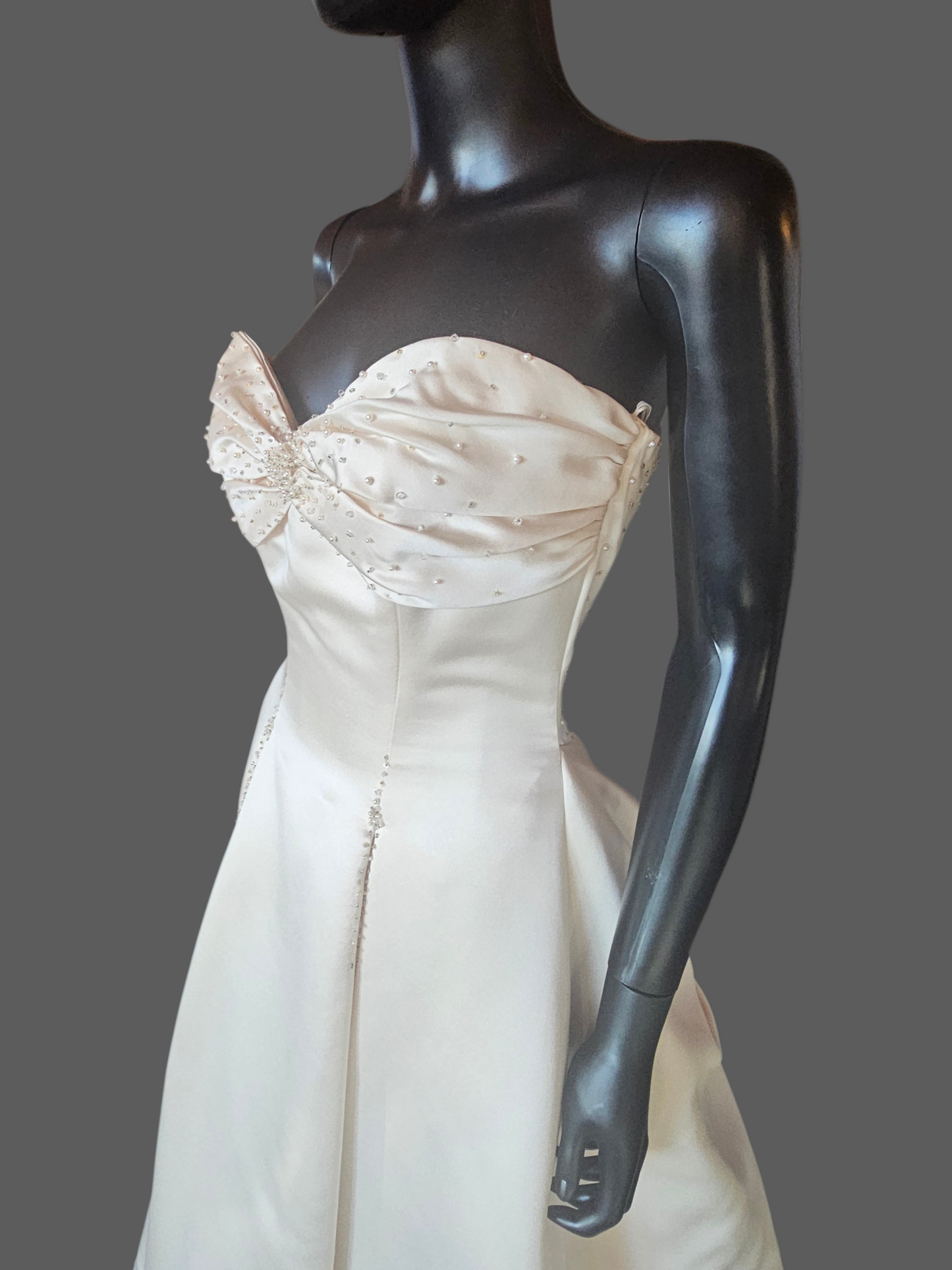 Champagne Strapless Satin - Maggie Sottero