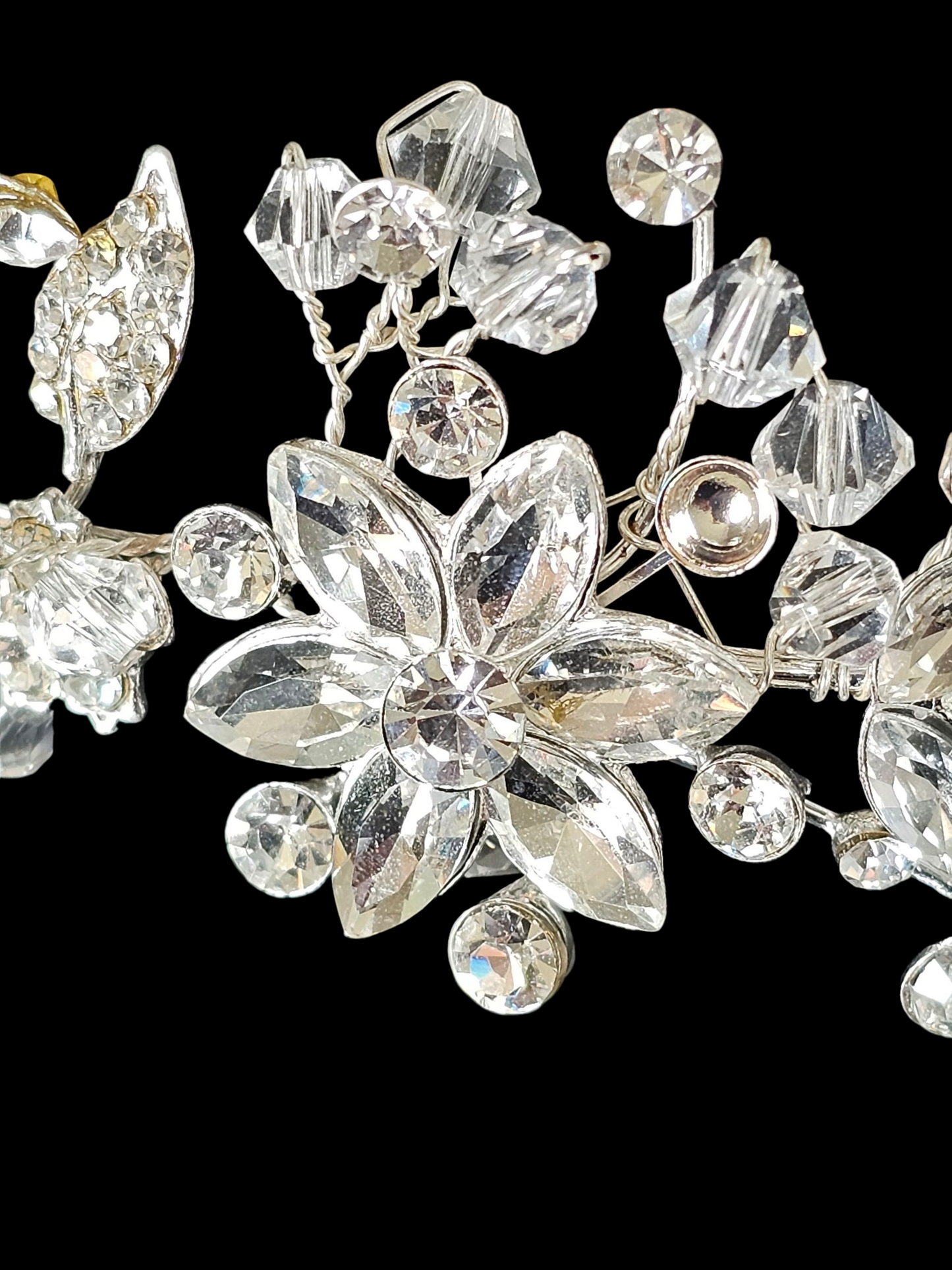 Silver/Crystal Bendable Hair Crown/Wreath