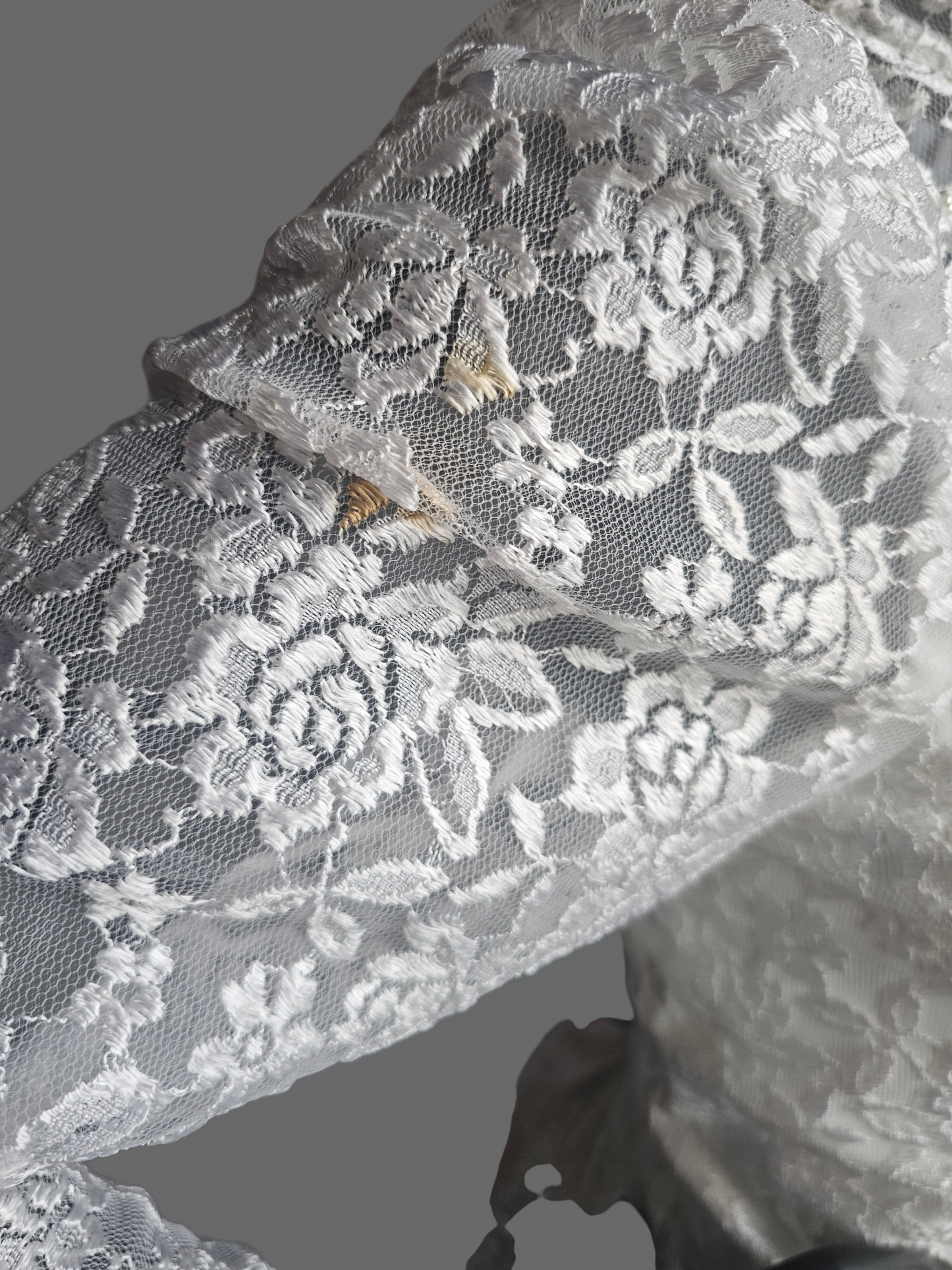 Vintage Lace Tea Length Wedding Gown