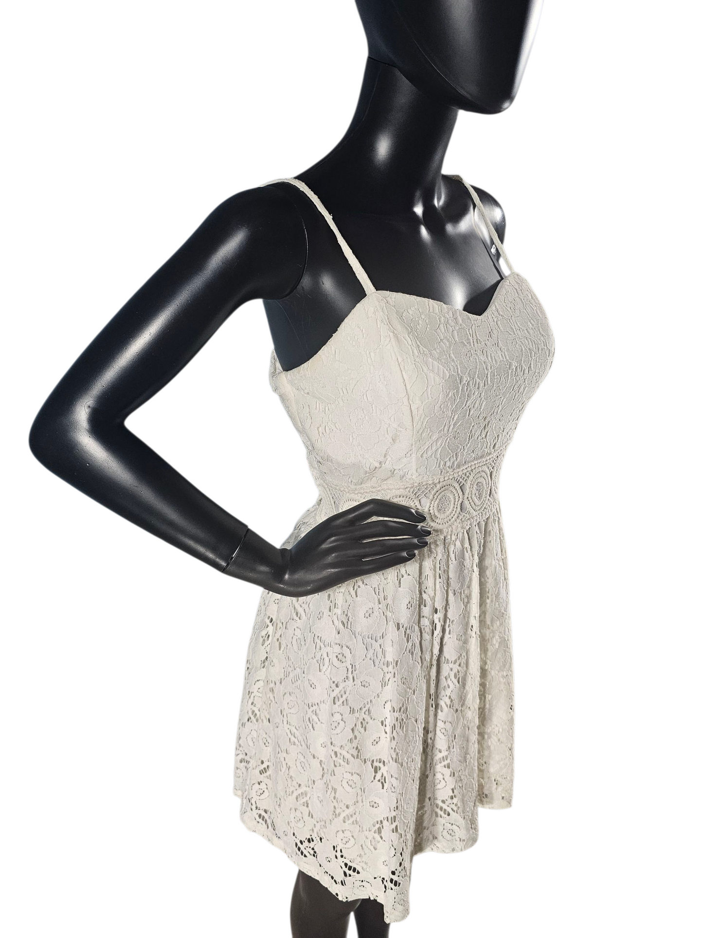 Ivory Lace Sweetheart Spaghetti Short