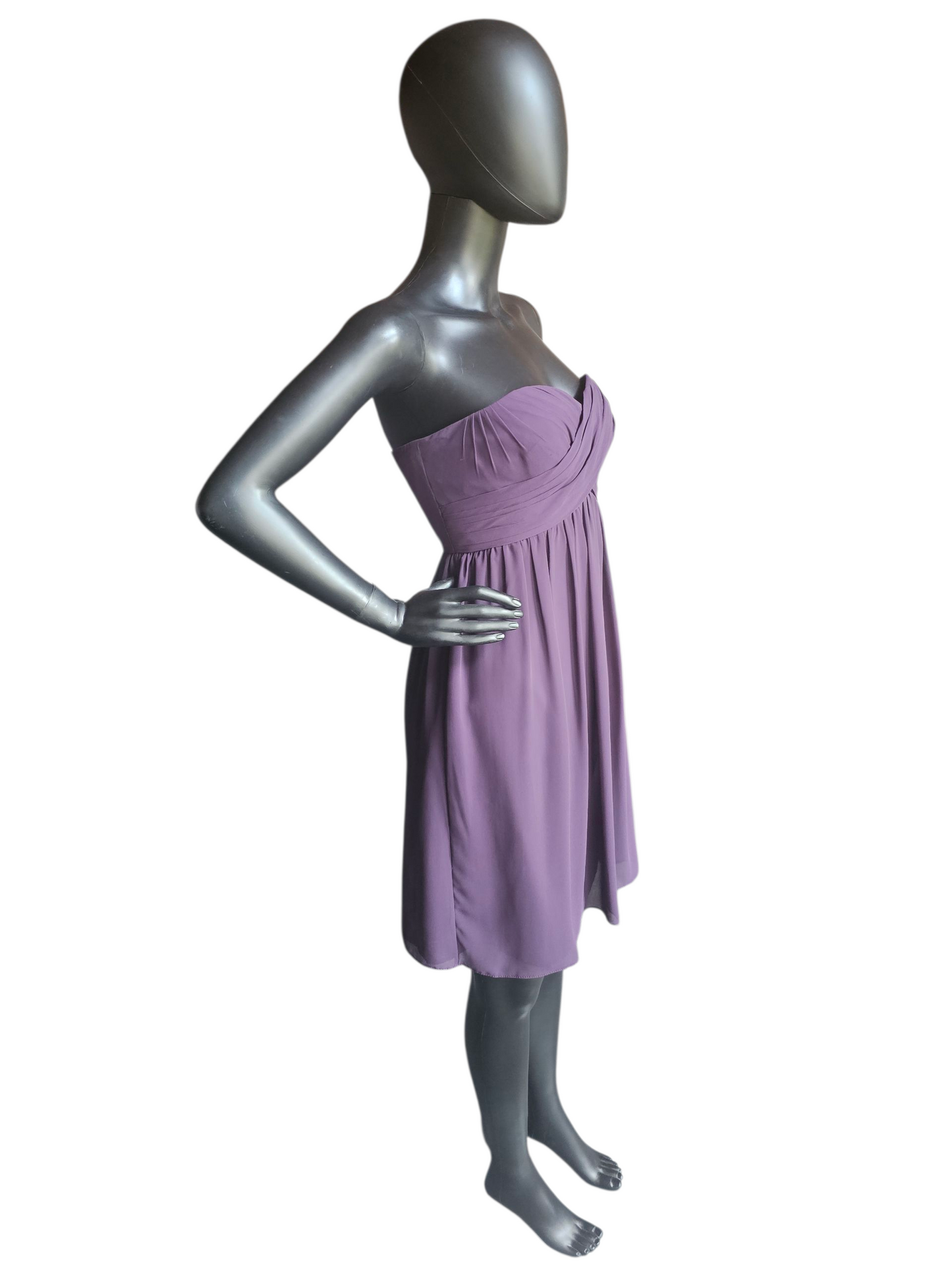 Plum Chiffon Strapless Sweetheart Party/Cocktail Dress NWOT - Bill Levkoff