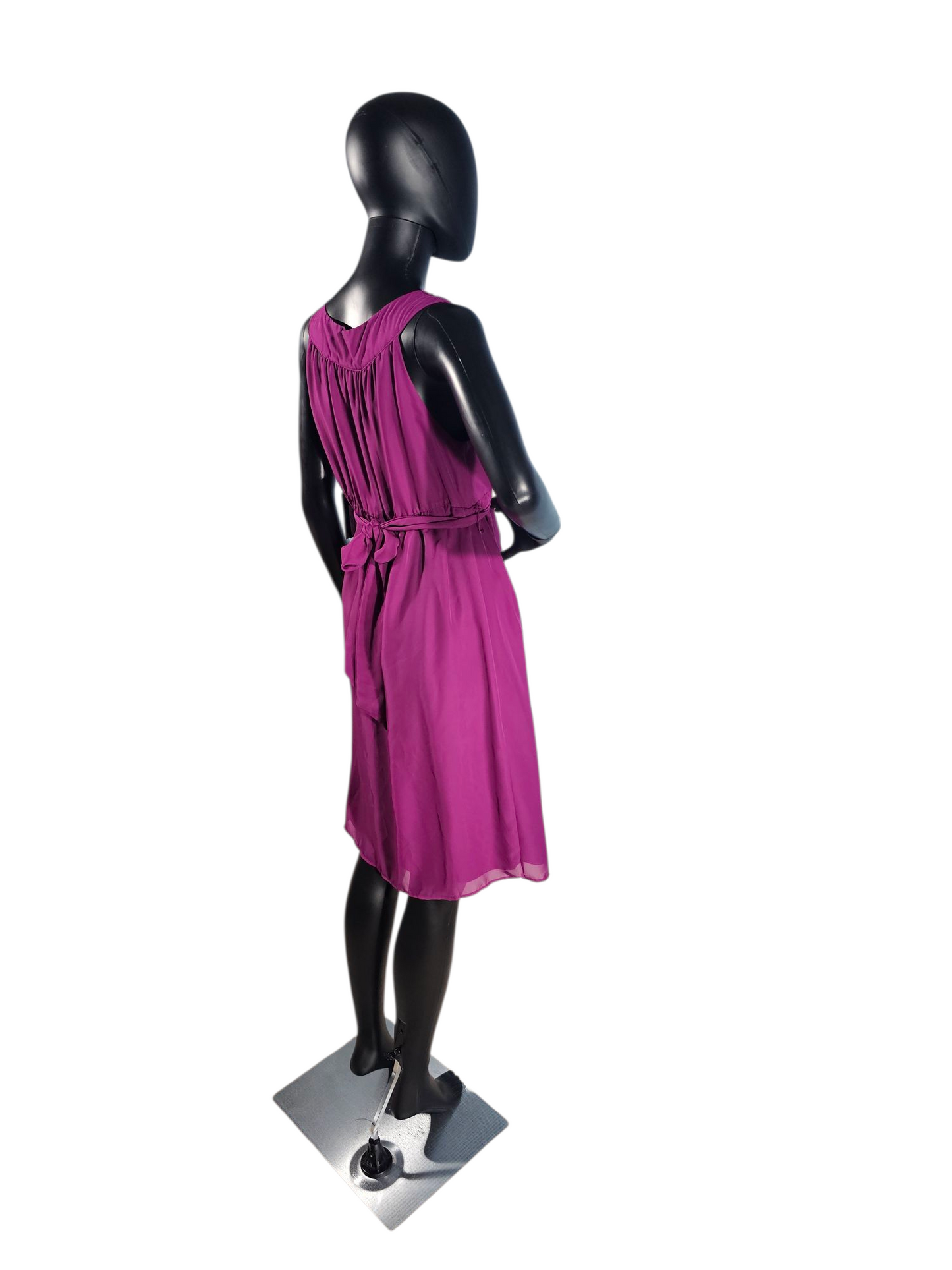 Plum Beaded Yoke Collar Chiffon Maternity Casual Dress - Liz Hanger