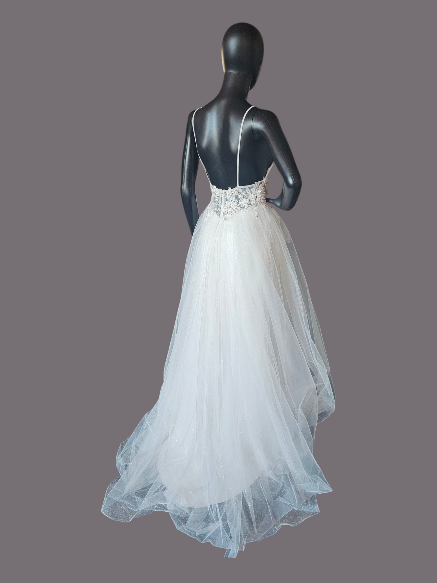 Spaghetti Strap Plunge - Everly Bridal