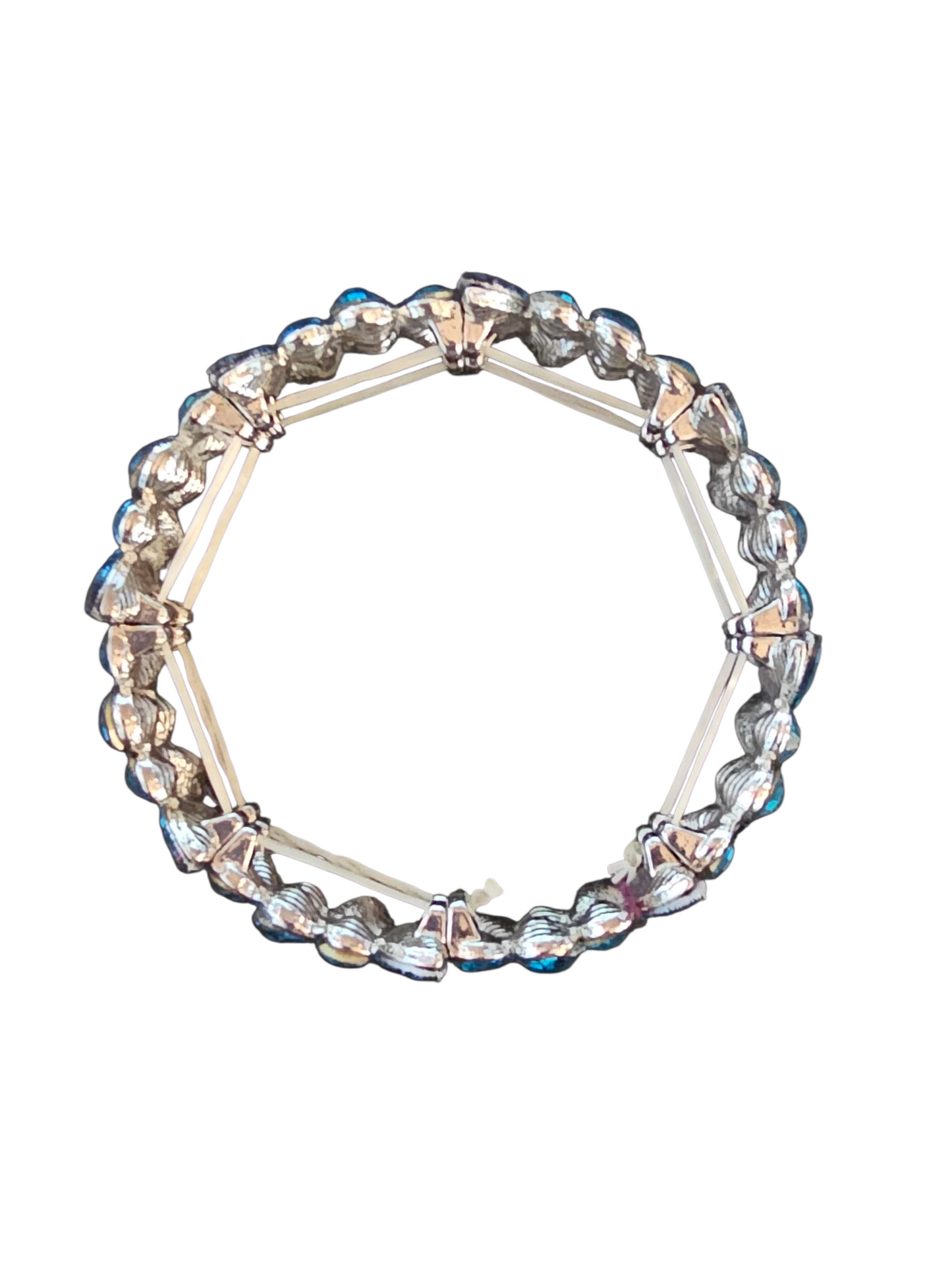 Dark Turquoise Crystal Stretch Bracelet