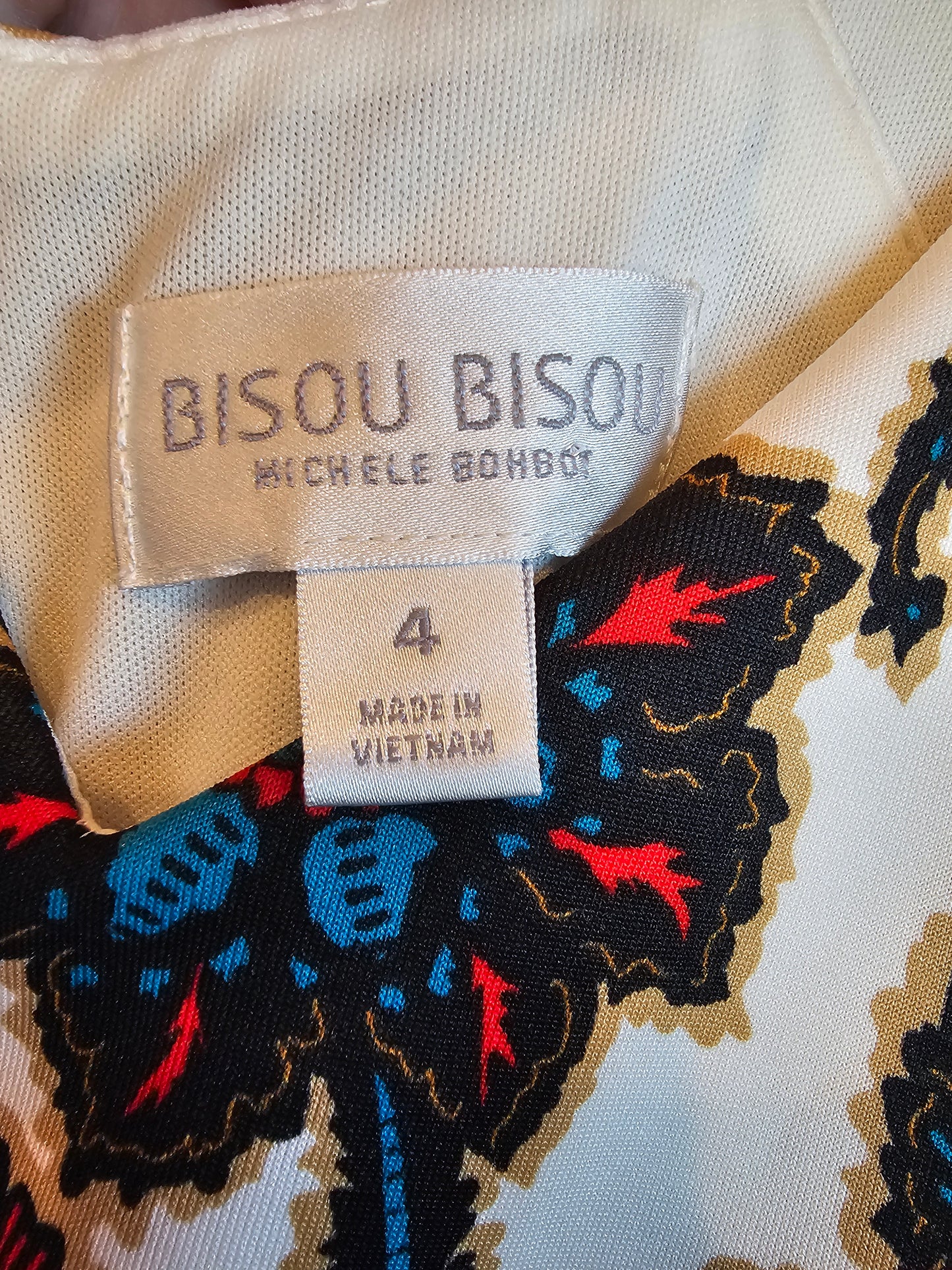 Bisou Bisou Pattern Stretch Jersey Sheath Cocktail Dress