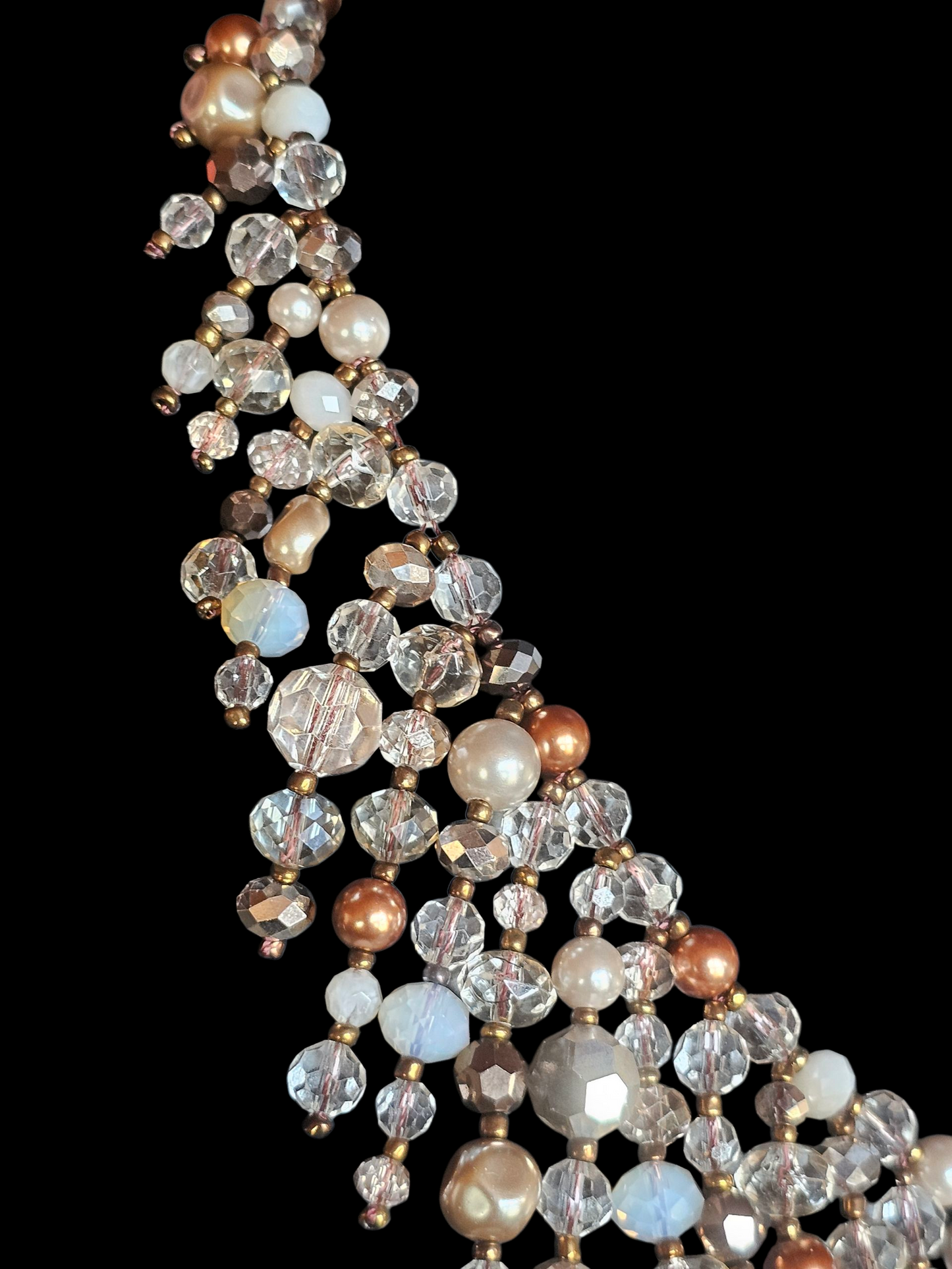 Bronze Beaded Collar Necklace NWT - Chicos