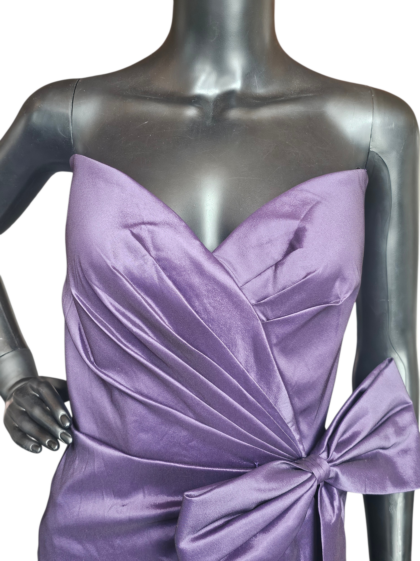 Plum Strapless Sweetheart Velvet/Taffeta Formal Dress NWT - Tadashi Shoji