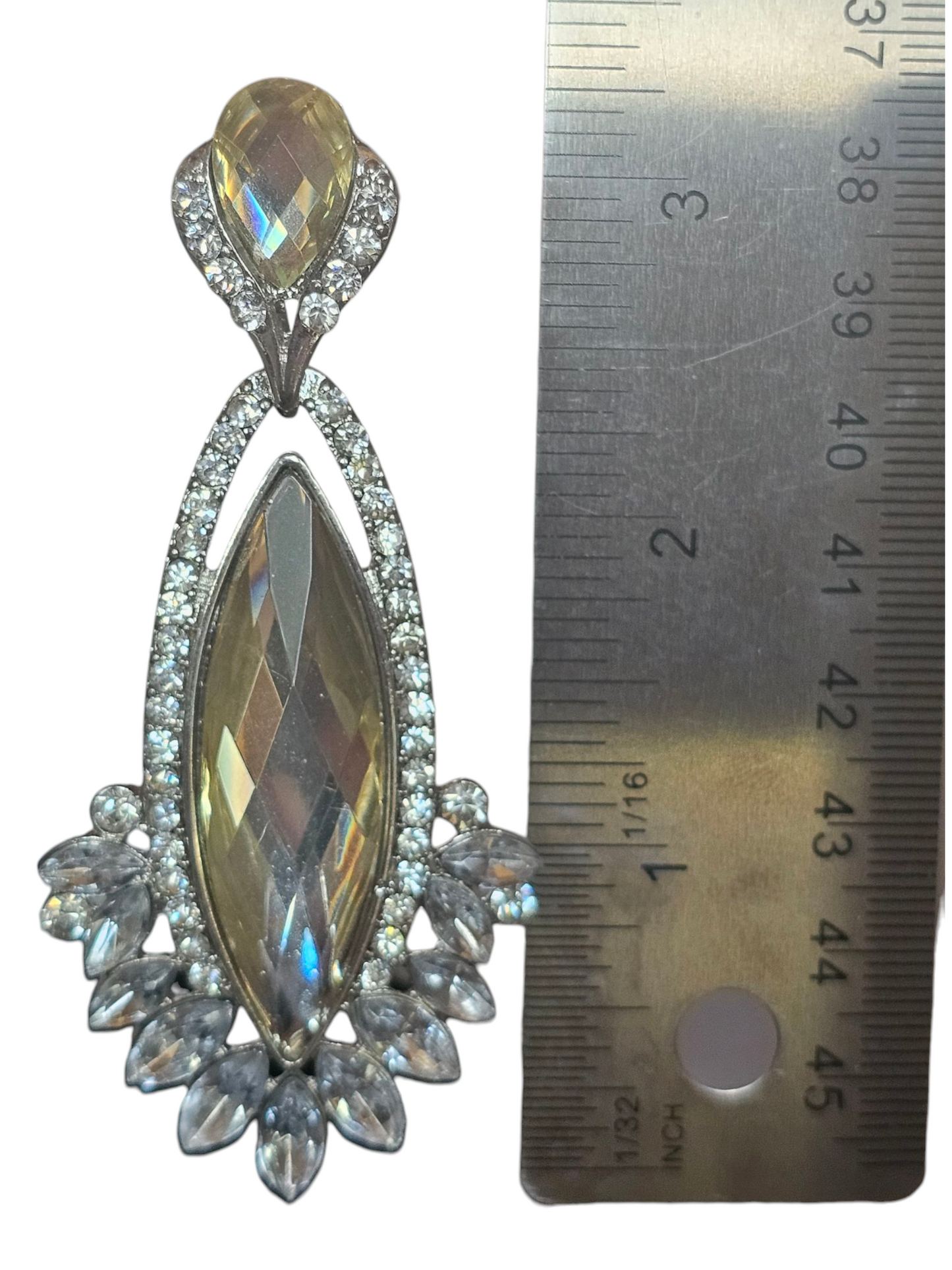 Large Citrine Crystal Chandalier Earring