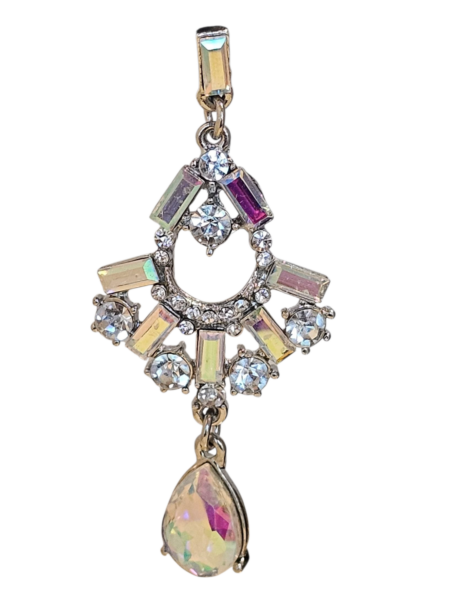 Large Iridecent Chandalier Earring