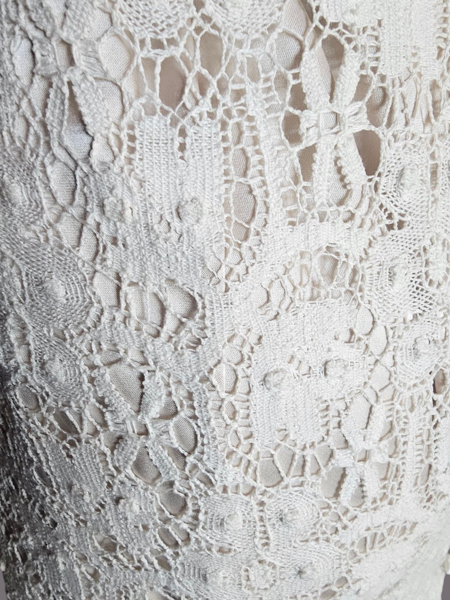 Cream Lace Over Nude Wedding Gown - Blush by JLM