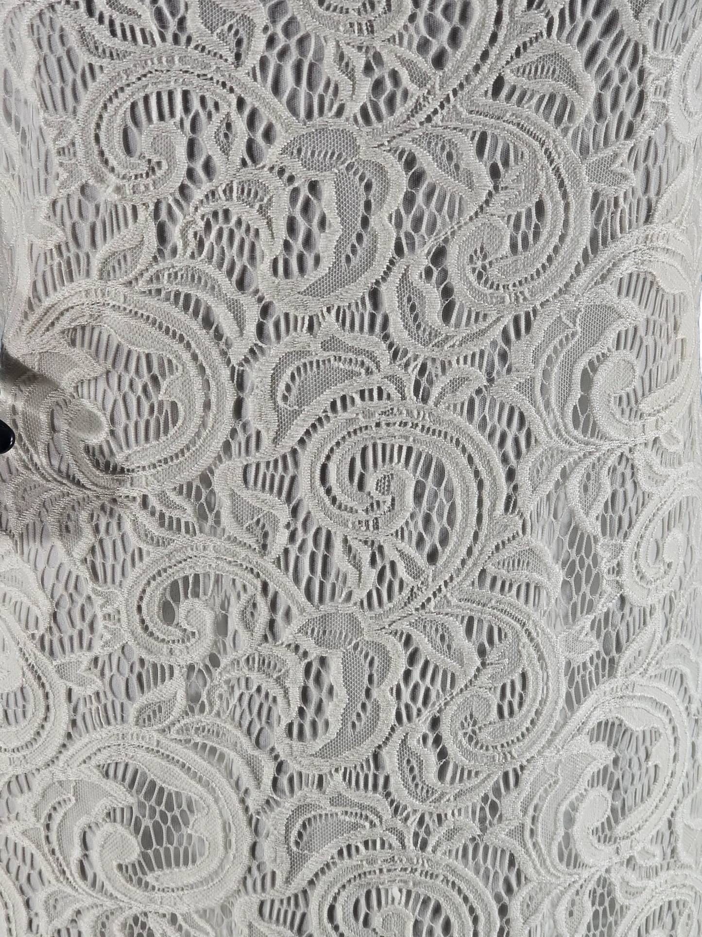 White Lace V-Neck Flutter Sleeve - Dana Buchman